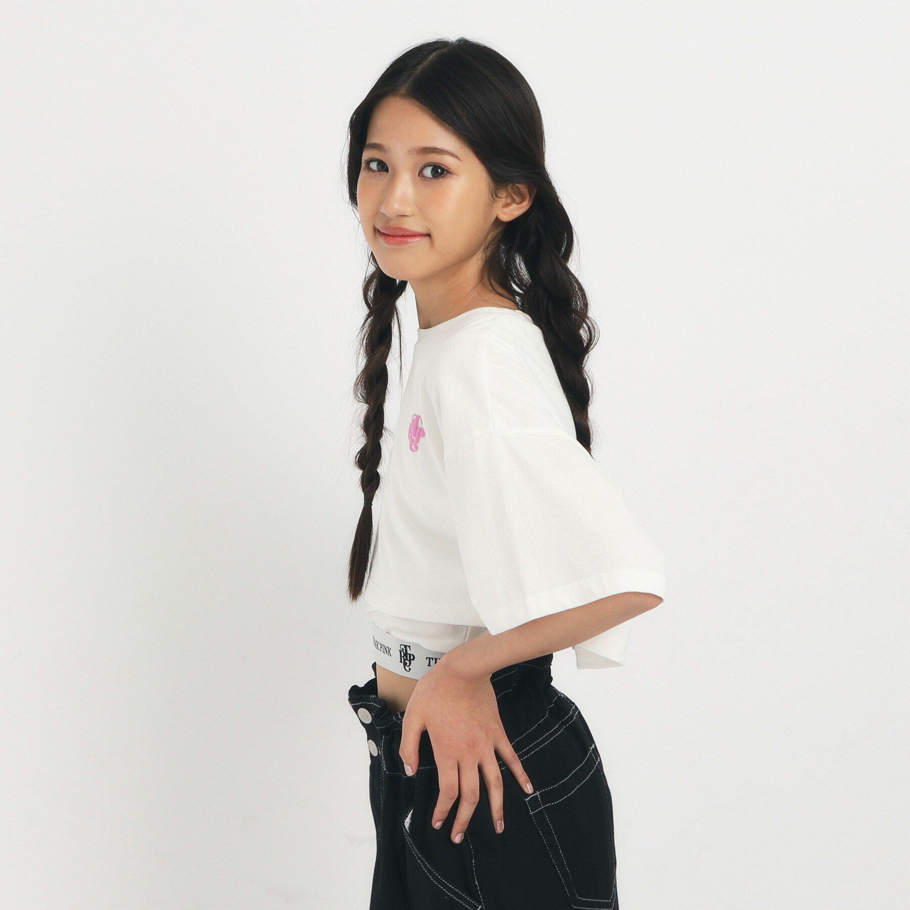 PINK-latte「【るーつくコラボ】フェイクレイヤードTシャツ」|Tシャツ・カットソー|