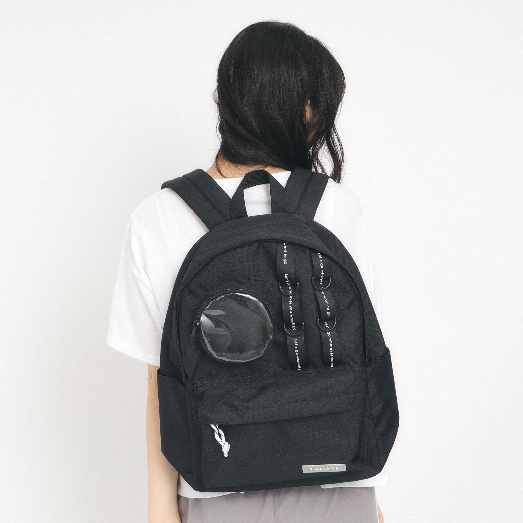 PINK-latte「【容量約22.8L】モール付きマルポケリュック」|リュック|