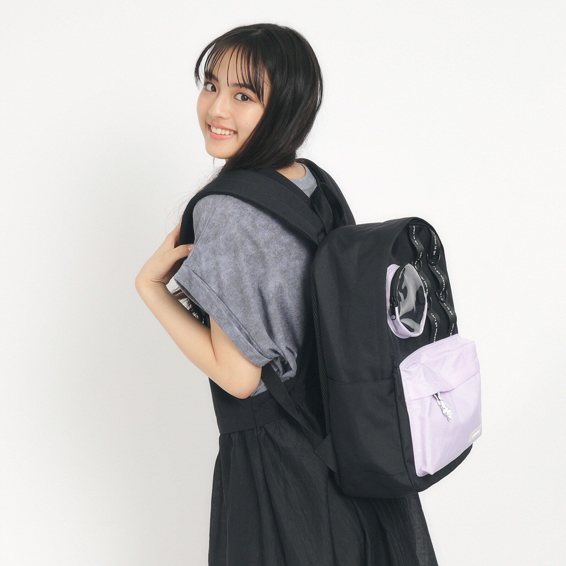 PINK-latte「【容量約22.8L】モール付きマルポケリュック」|リュック|