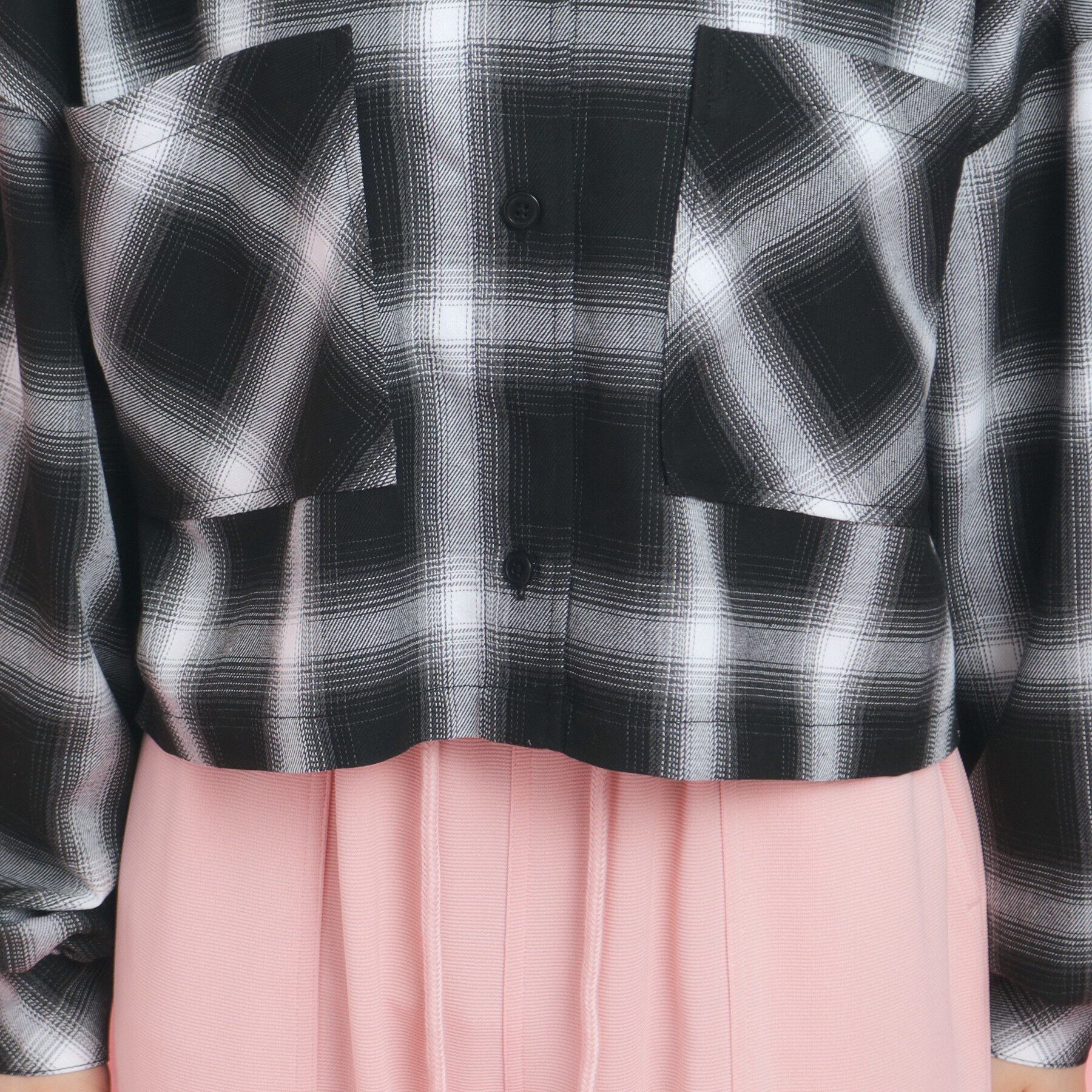 PINK-latte「【カラー追加/セットアイテム】ショート丈シャツブルゾン」|その他|