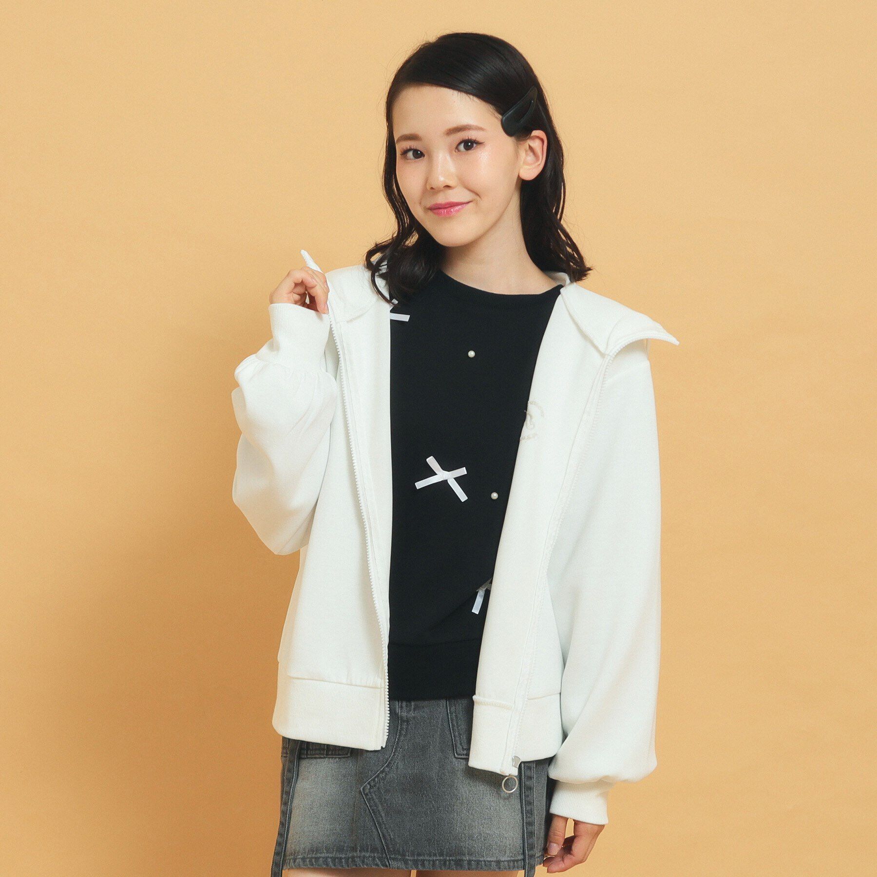 PINK-latte「【セットアップアイテムあり】ダンボールニットパーカー」|パーカー|