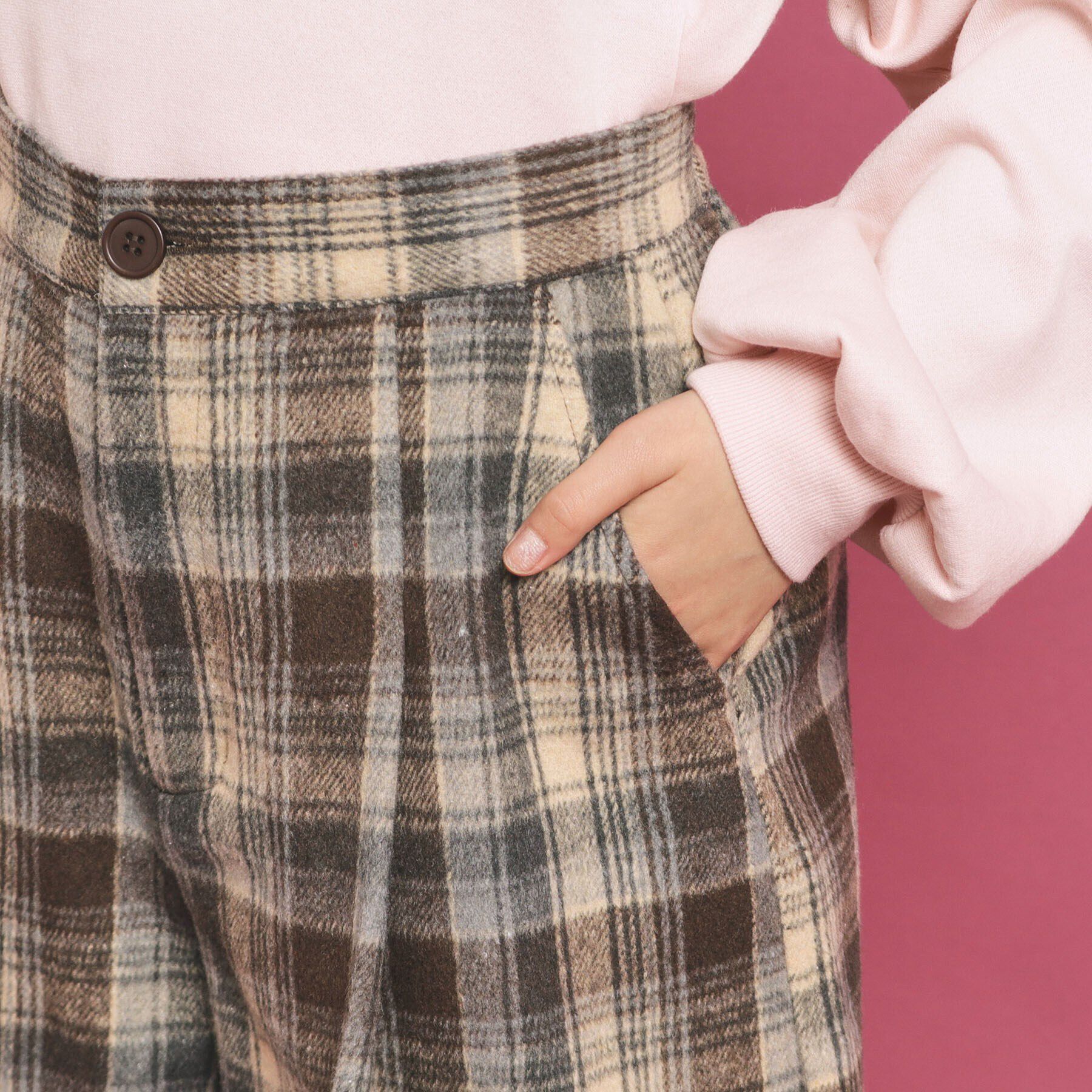 PINK-latte「シャギーショートパンツ」|キュロット|