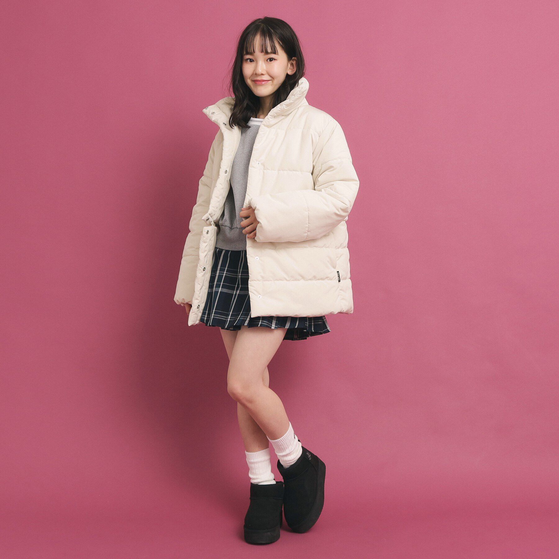 PINK-latte「【2WAY】 中綿マルチショートコート」|その他|