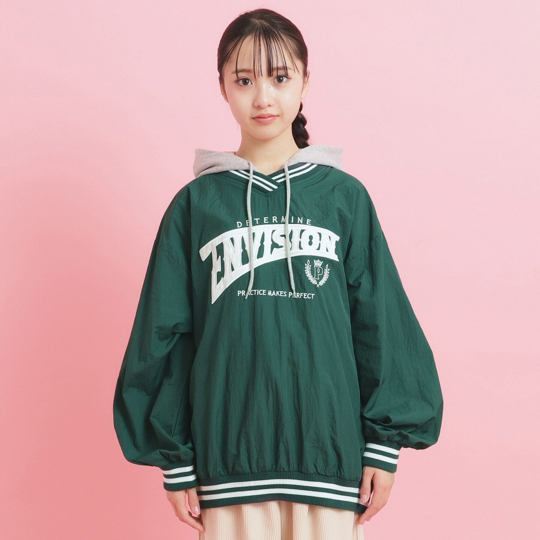 PINK-latte「フード付きコットンパーカ」|パーカー|