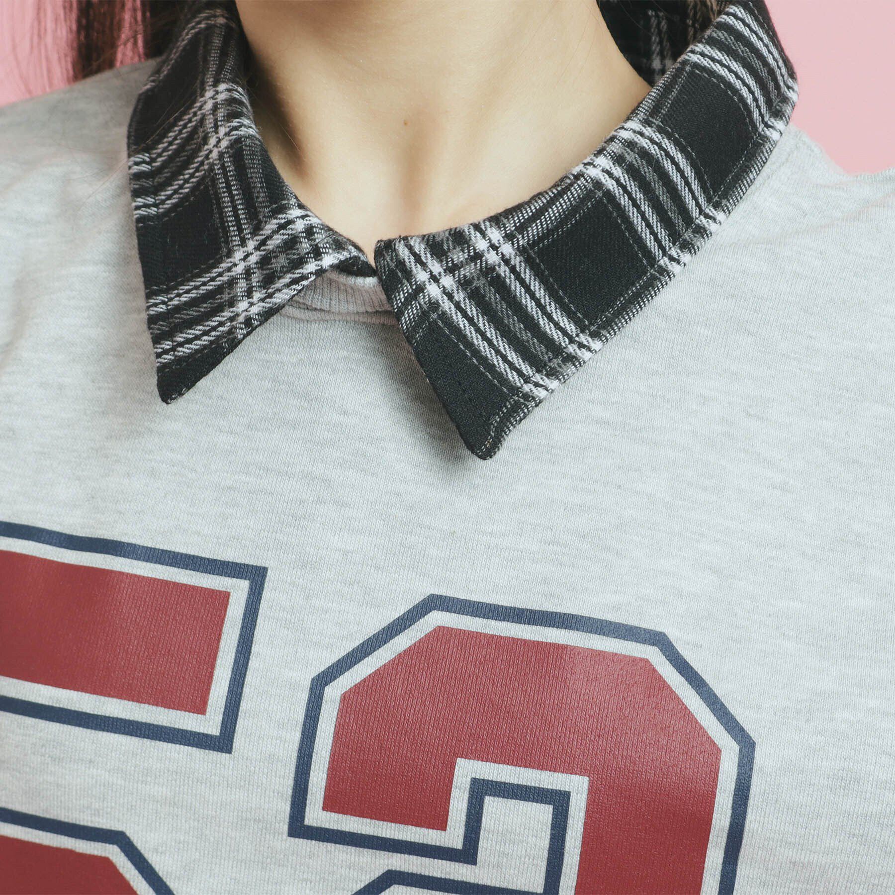 PINK-latte「衿付きナンバリングスウェット」|その他|