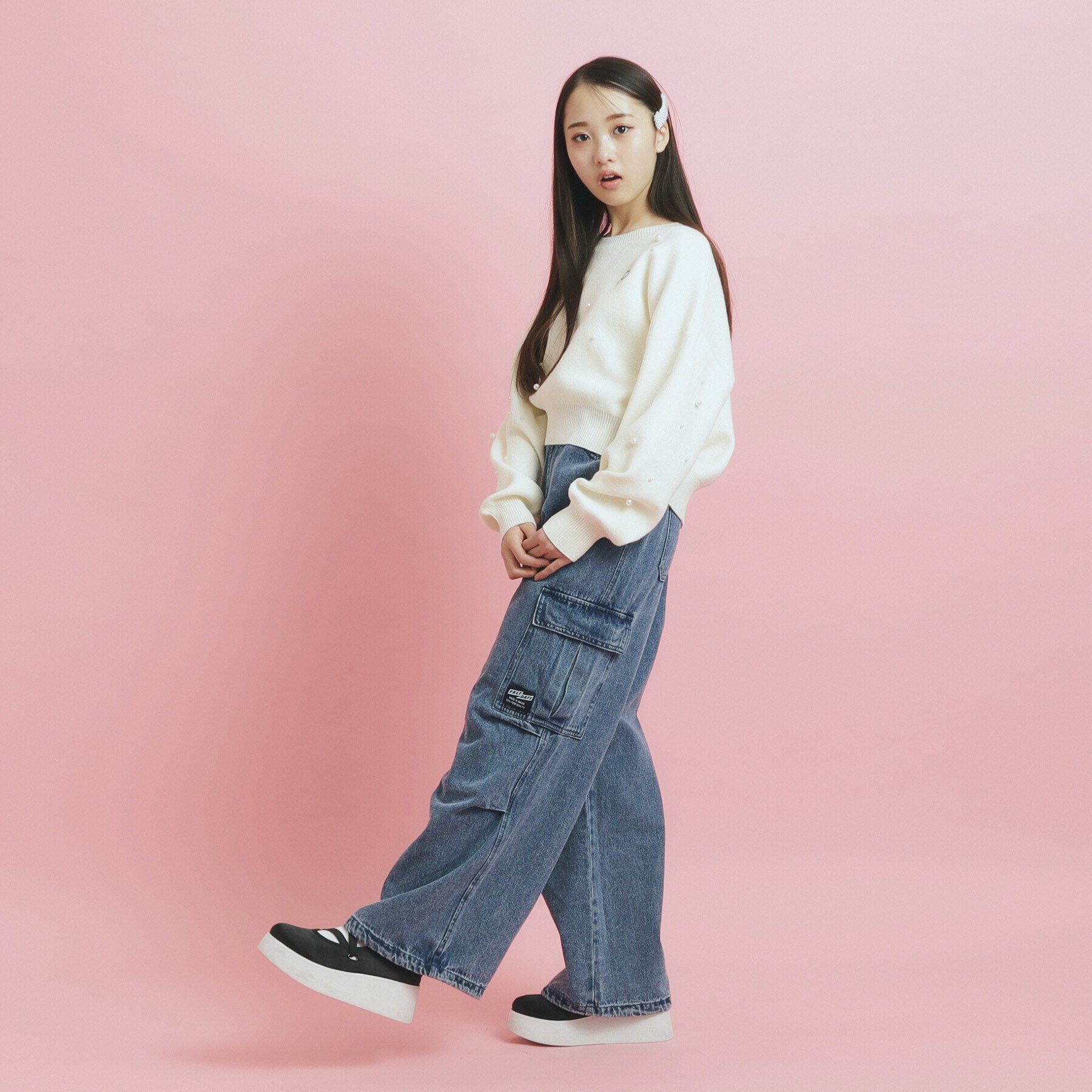 PINK-latte「ゆったりシルエットのカーゴパンツ」|その他|