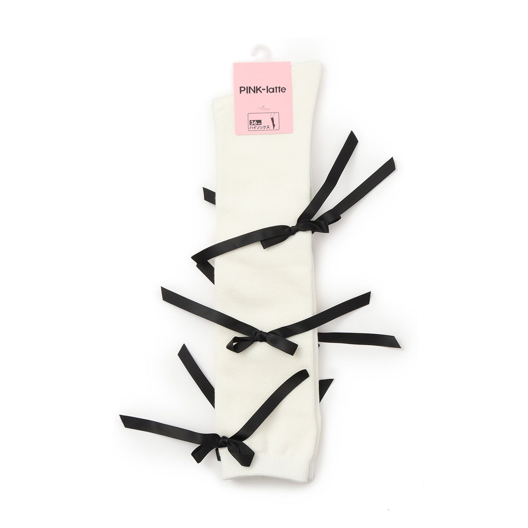 PINK-latte「リボンハイソックス」|ソックス|