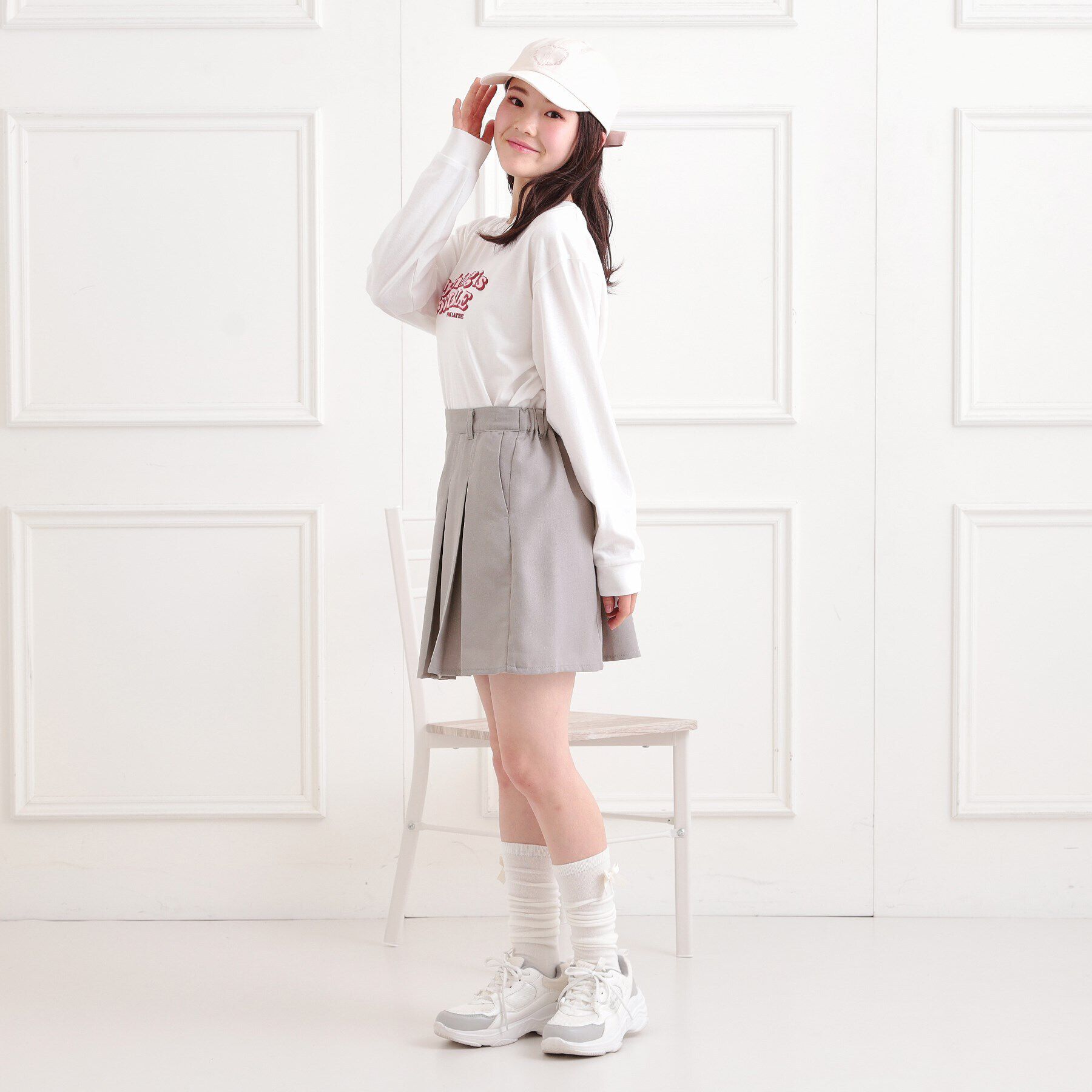 PINK-latte「インパンプリーツ無地スカート」|スカート|