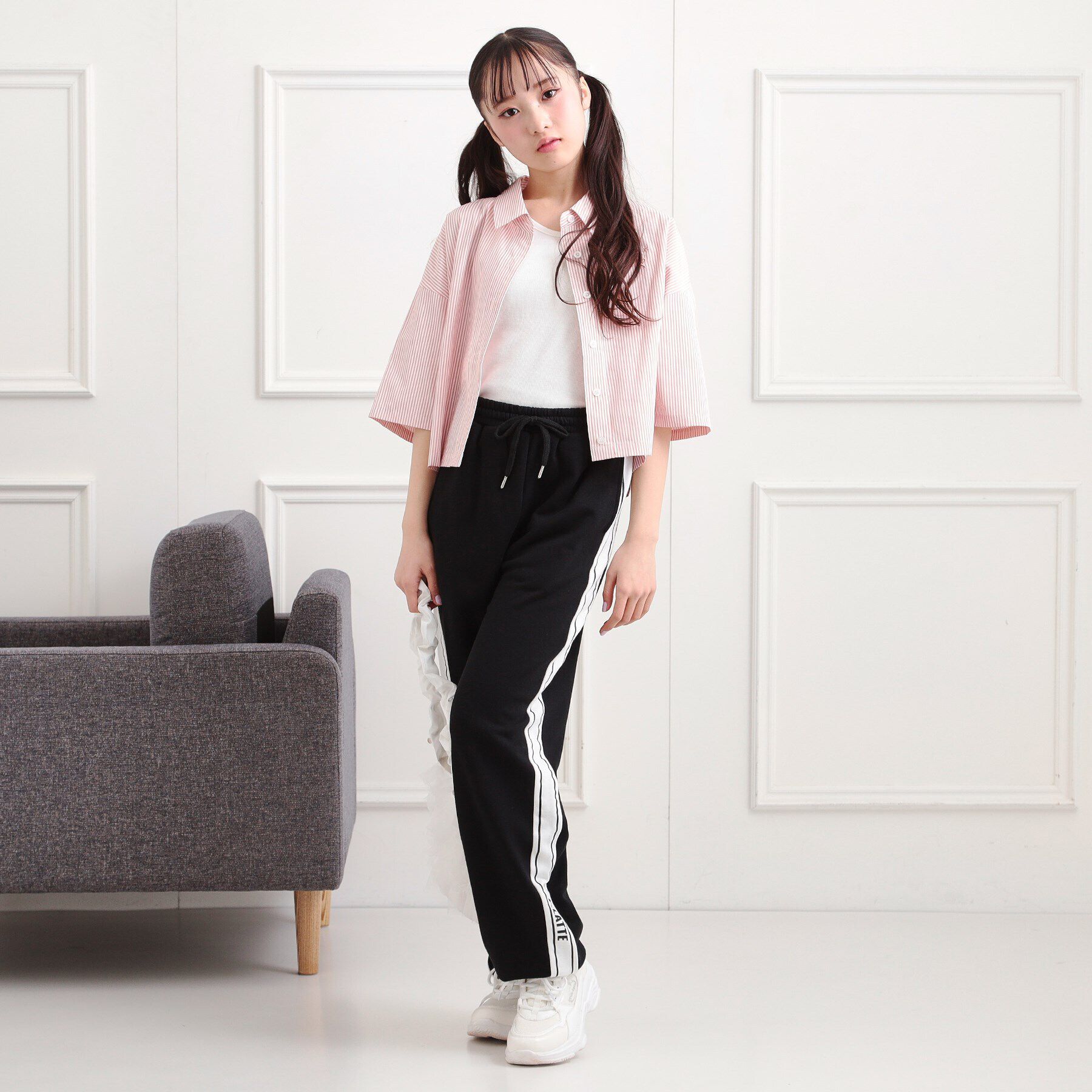 PINK-latte「ミニ裏毛サイド切替パンツ」|その他|