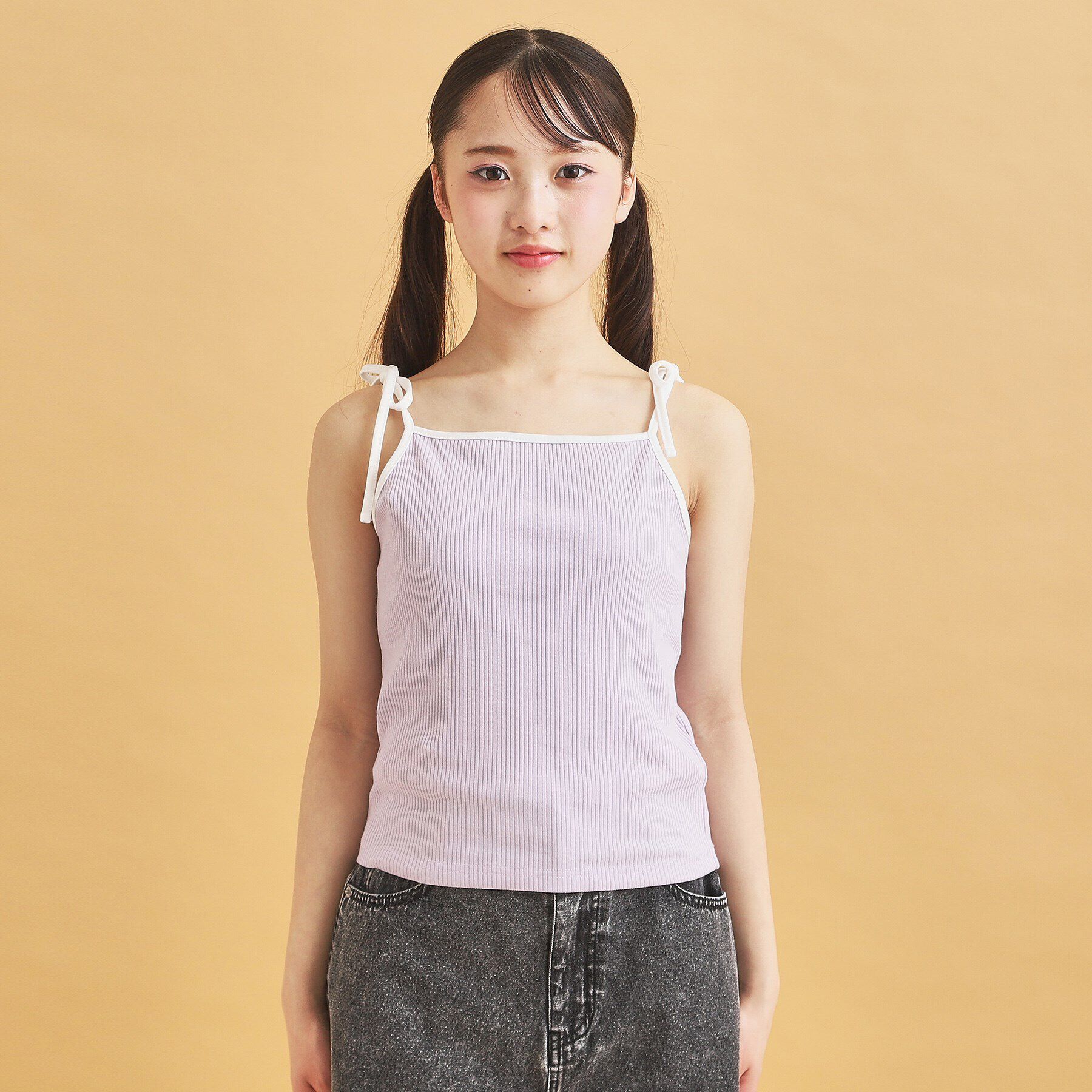 PINK-latte「【セットアイテム】オフショルテレコTシャツ＋テレコキャミ」|その他|