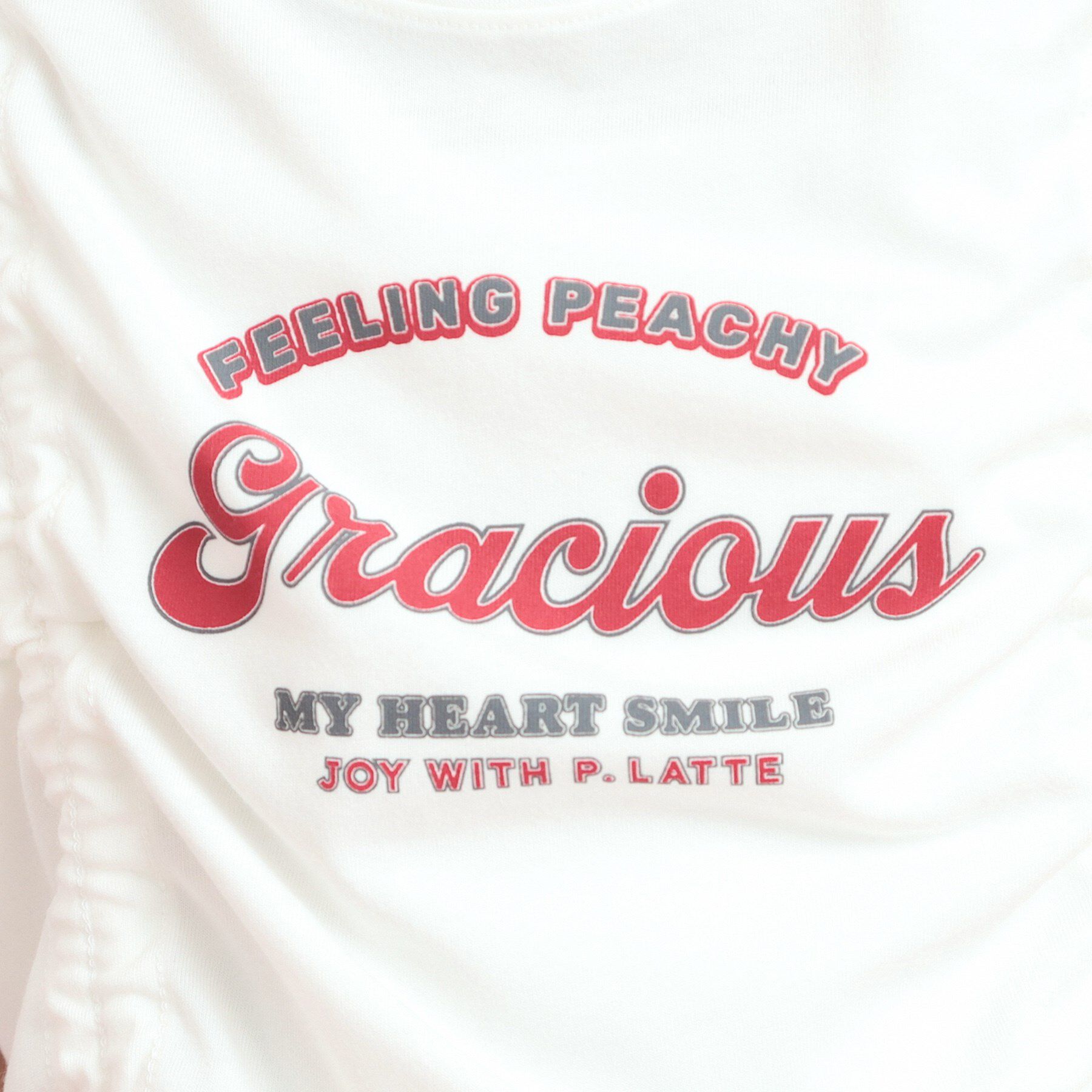 PINK-latte「フロントドロストリボンTシャツ」|Tシャツ・カットソー|