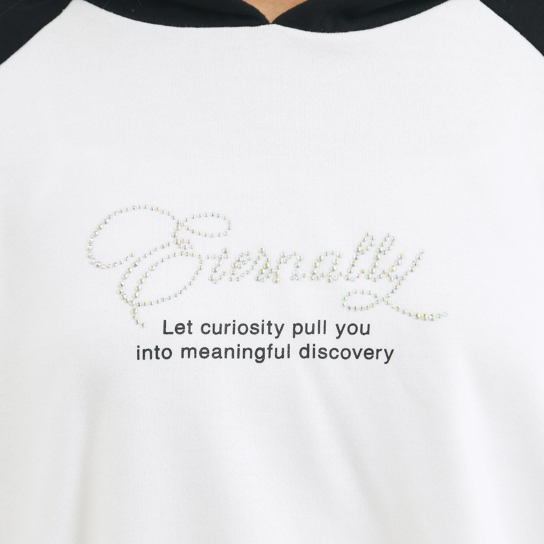 PINK-latte「ラグランラインストーンパーカ」|パーカー|