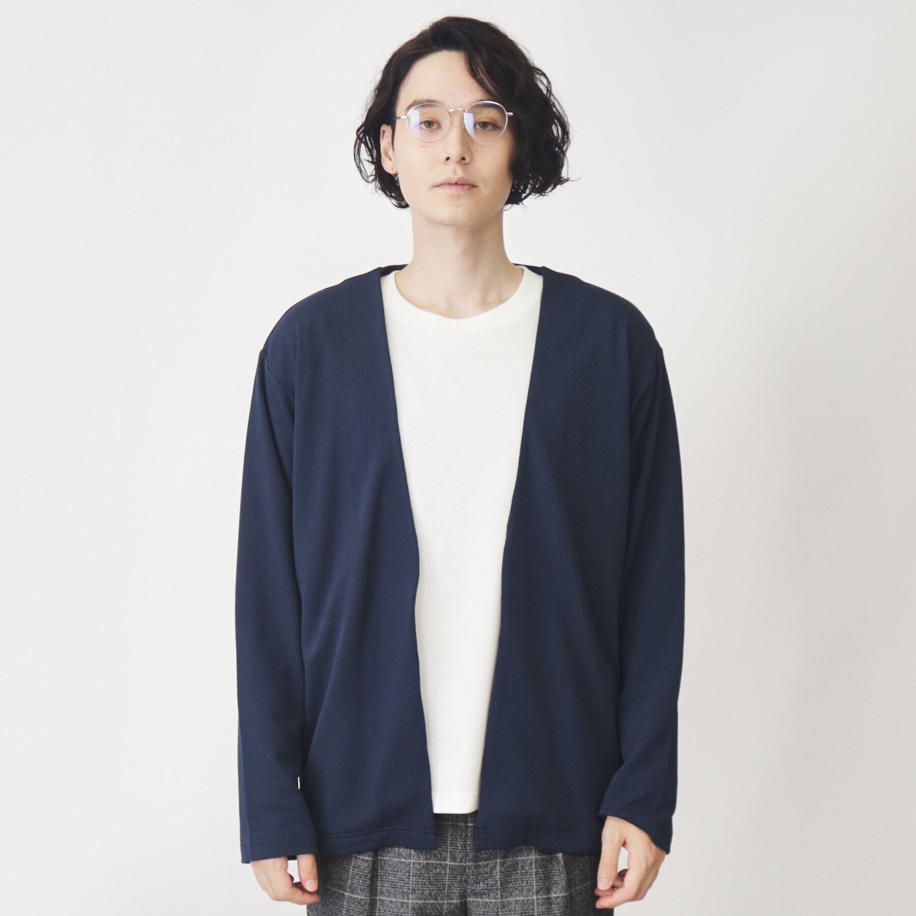 THE SHOP TK「【カーディガン＋ロンTセットアイテム】杢ふくれアンサンブルカーディガン」|カーディガン|