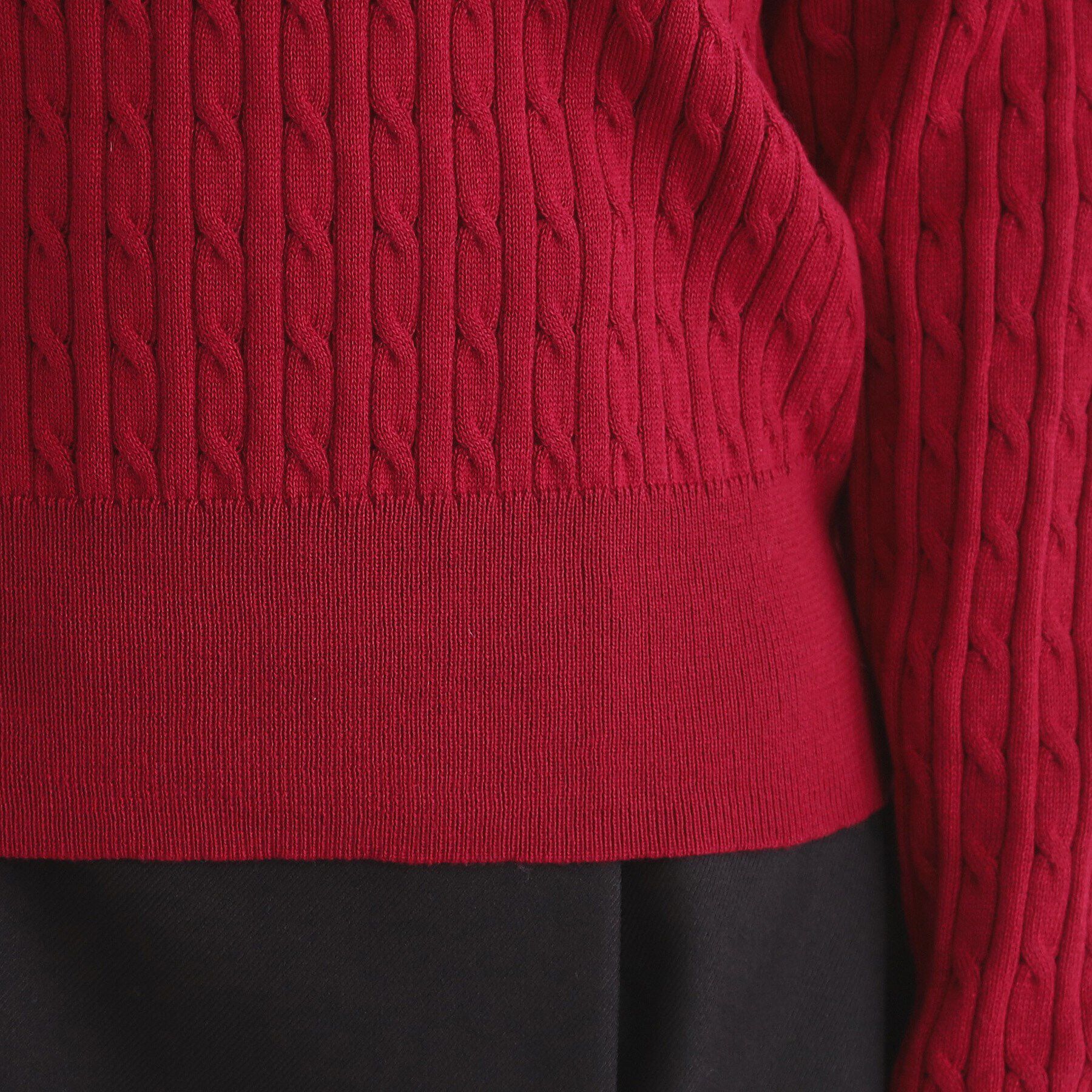 THE SHOP TK「リブケーブル金ボタンニット【洗濯機OK】」|ニット・セーター|