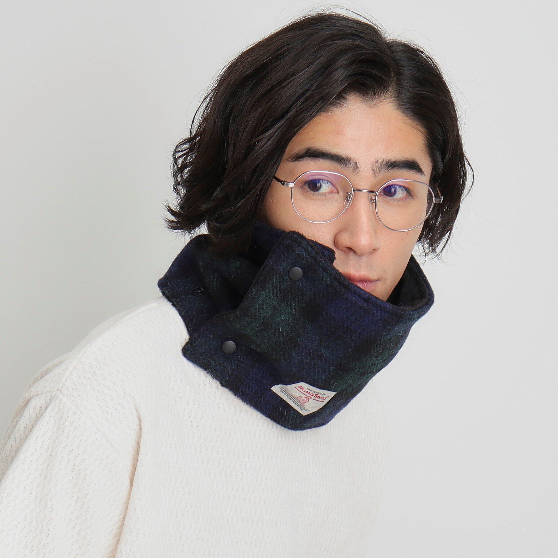 THE SHOP TK「【HARRIS TWEED／ハリスツイード】ショートボアネックウォーマー」|スヌード|