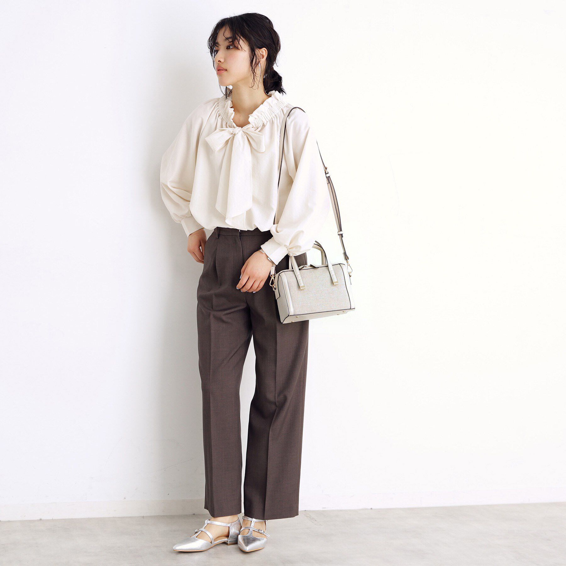 THE SHOP TK「キャンバス合皮コンビミニバッグ」|ショルダー・メッセンジャー|