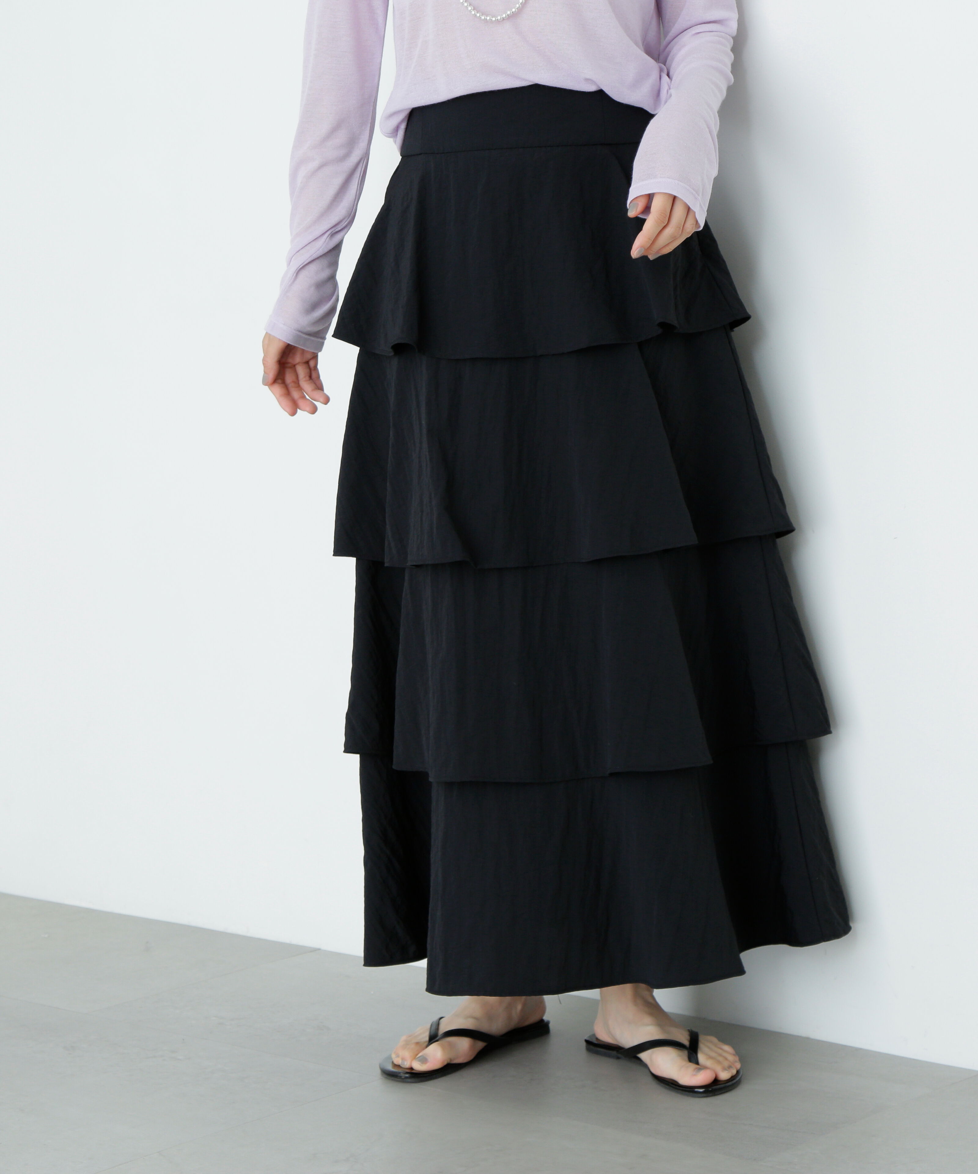  「ミルフィーユスカート」|スカート|ブラック
