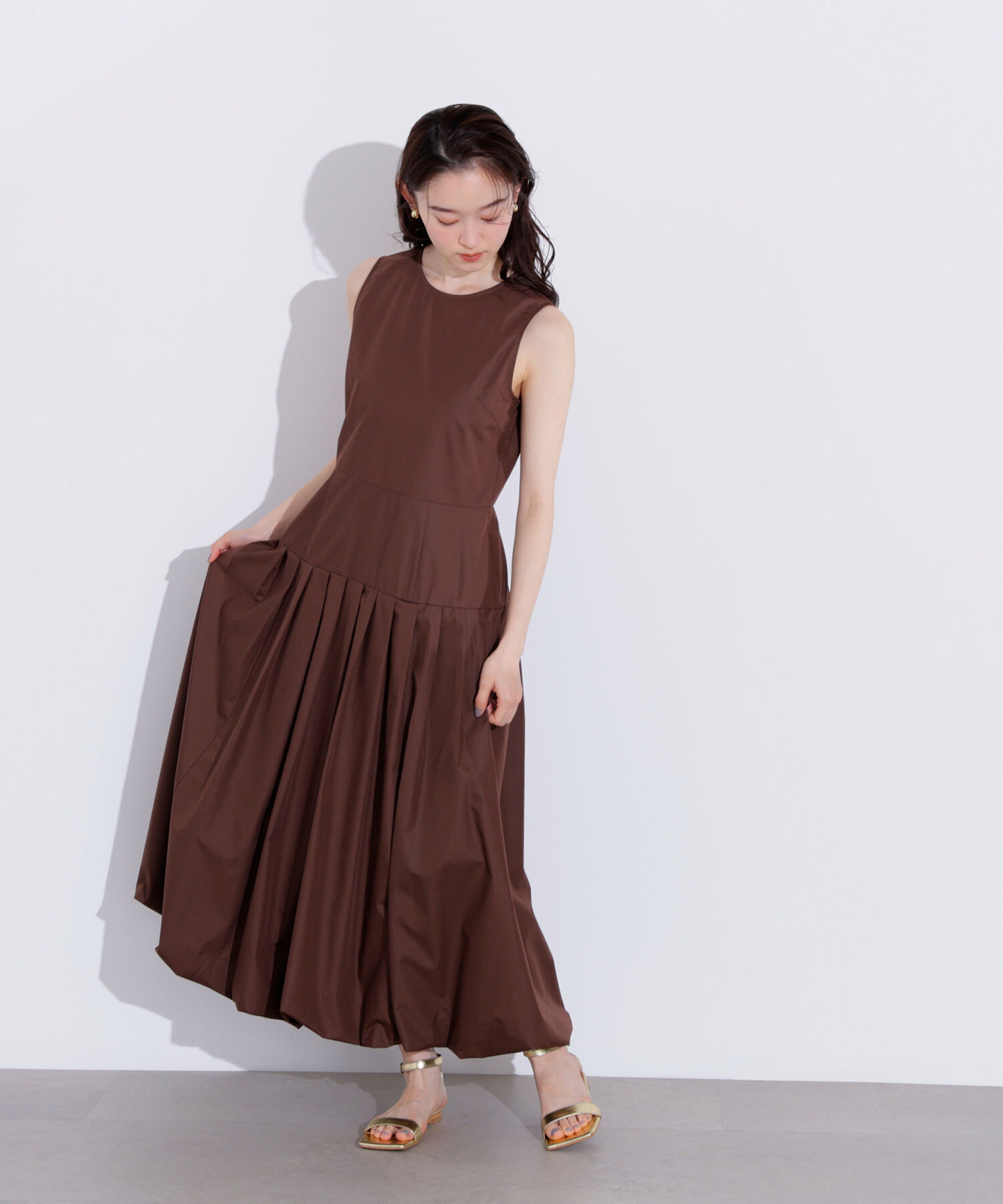  「バルーンノースリーブワンピース」|ワンピース|