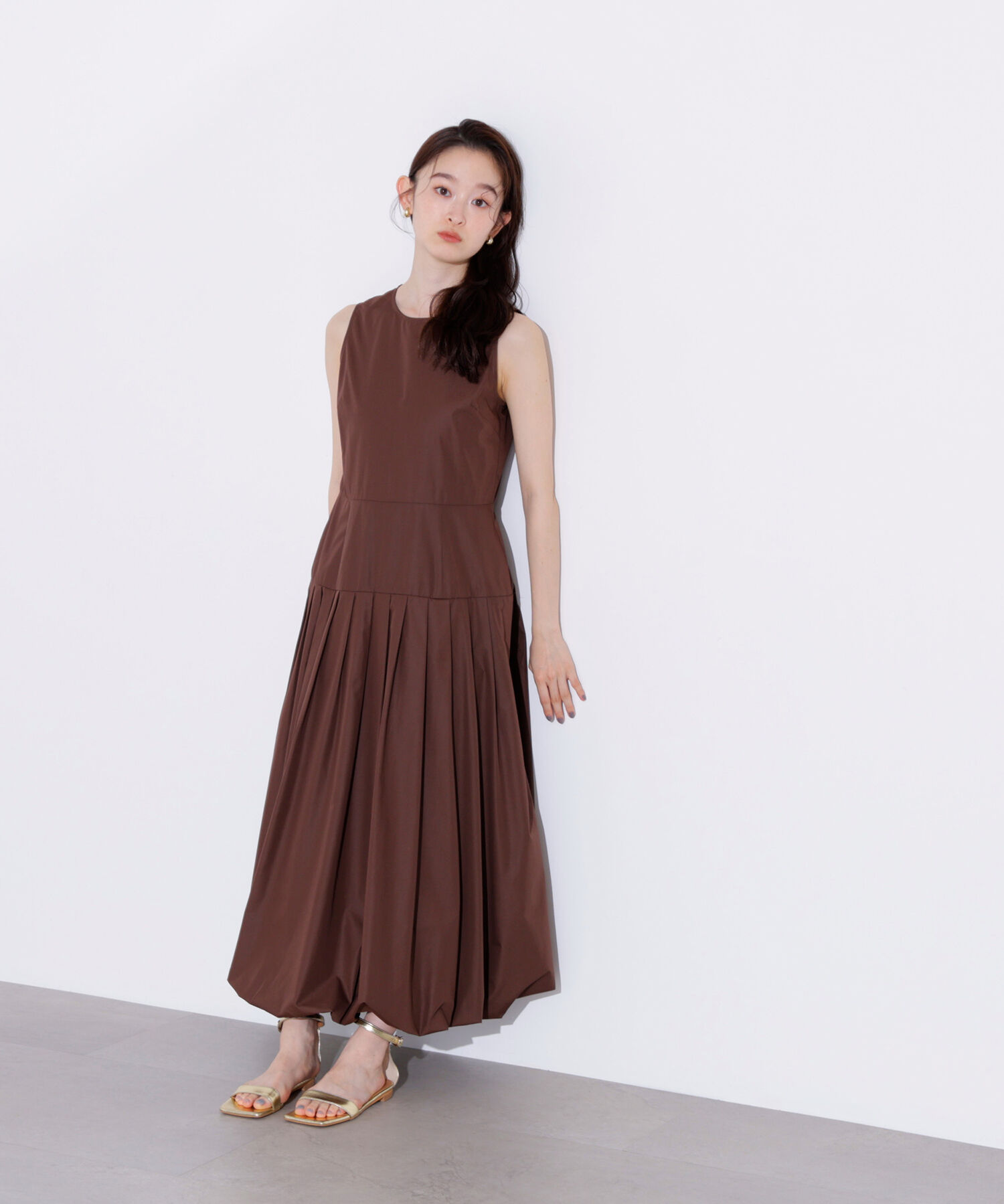  「バルーンノースリーブワンピース」|ワンピース|