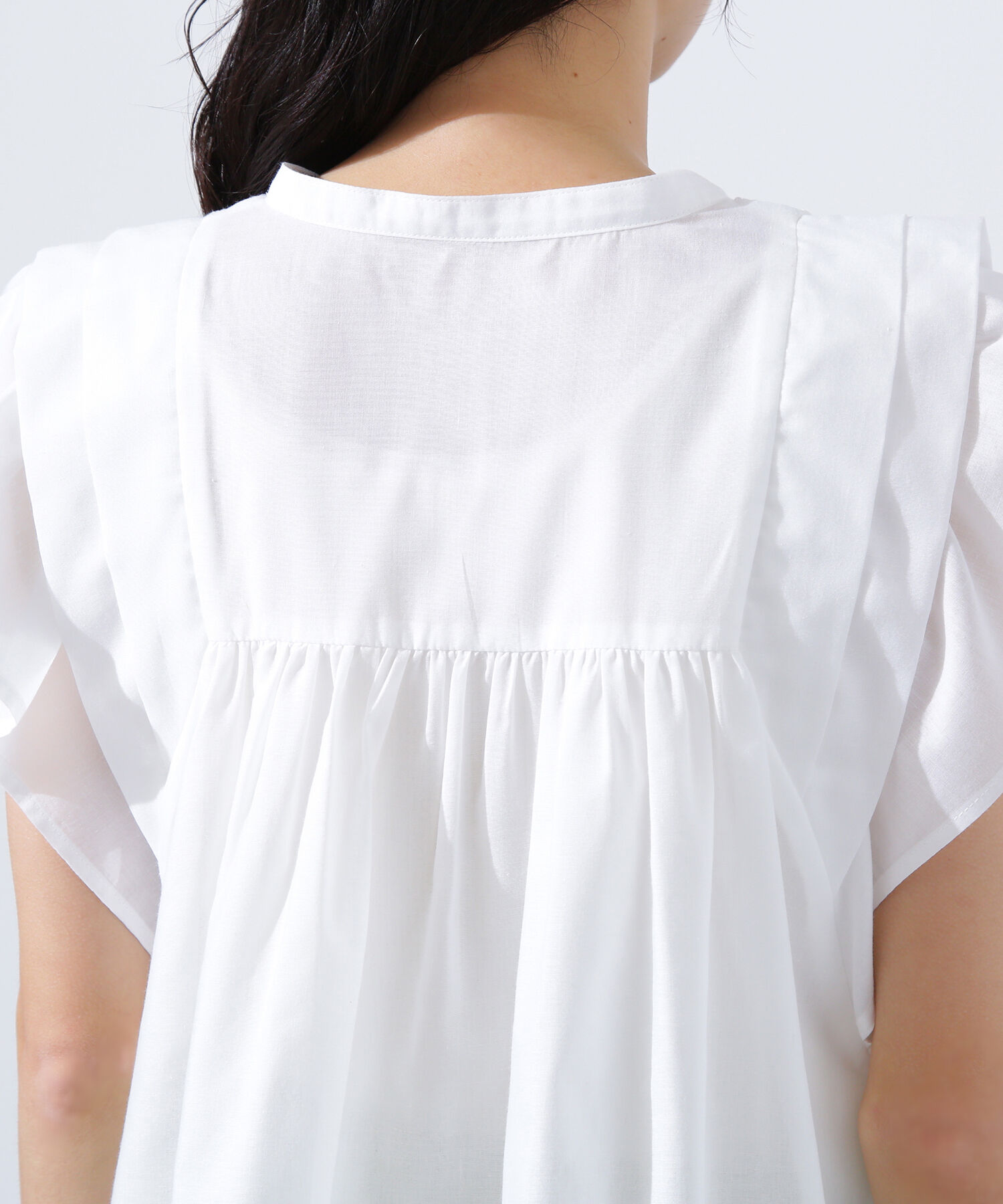  「コットンボイルシャーリングブラウス」|シャツ・ブラウス|