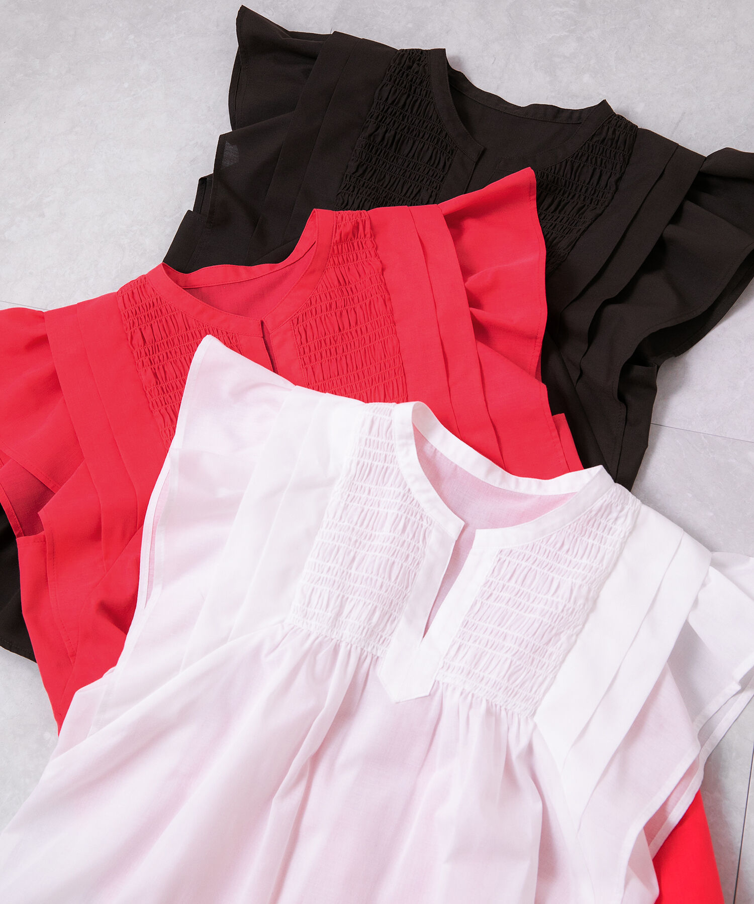  「コットンボイルシャーリングブラウス」|シャツ・ブラウス|