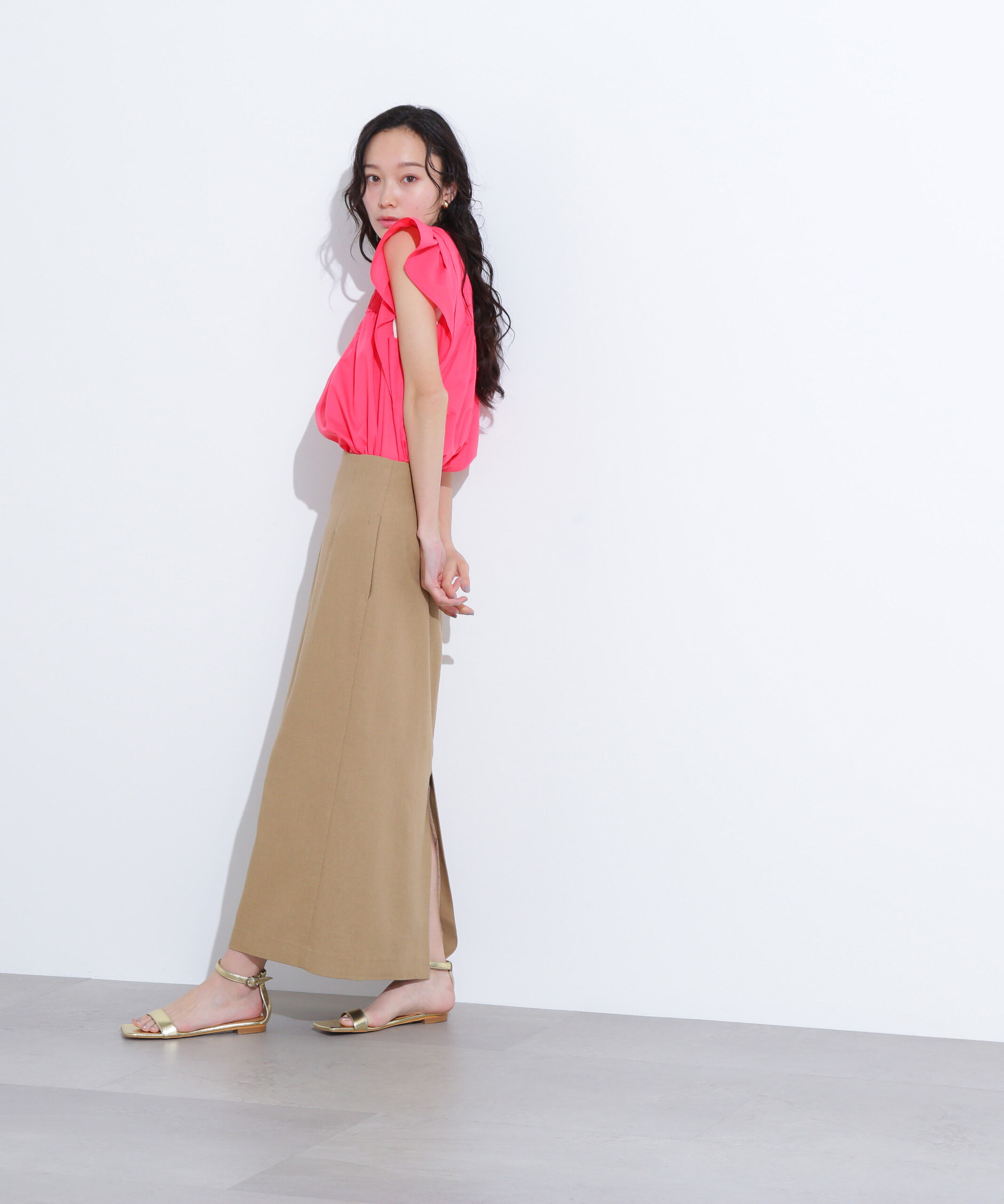  「コットンボイルシャーリングブラウス」|シャツ・ブラウス|