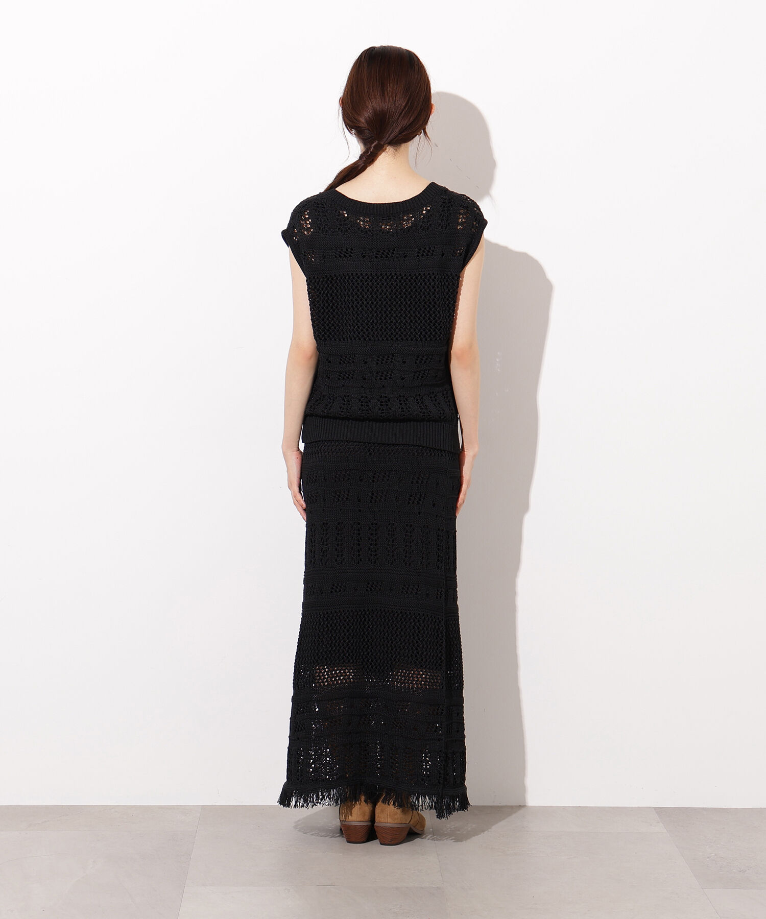  「パッチワークニットセットアップ」|スカート|