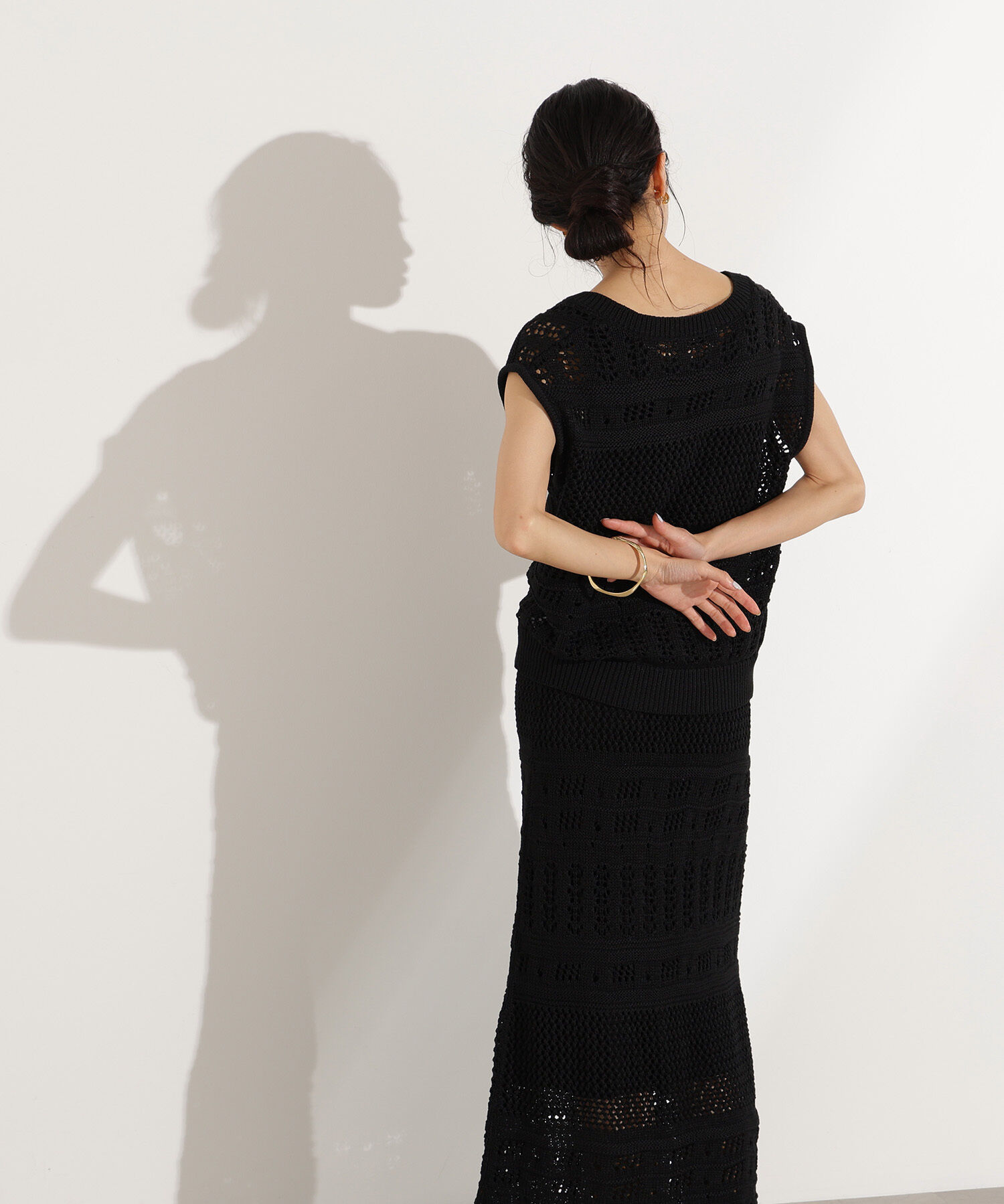  「パッチワークニットセットアップ」|スカート|