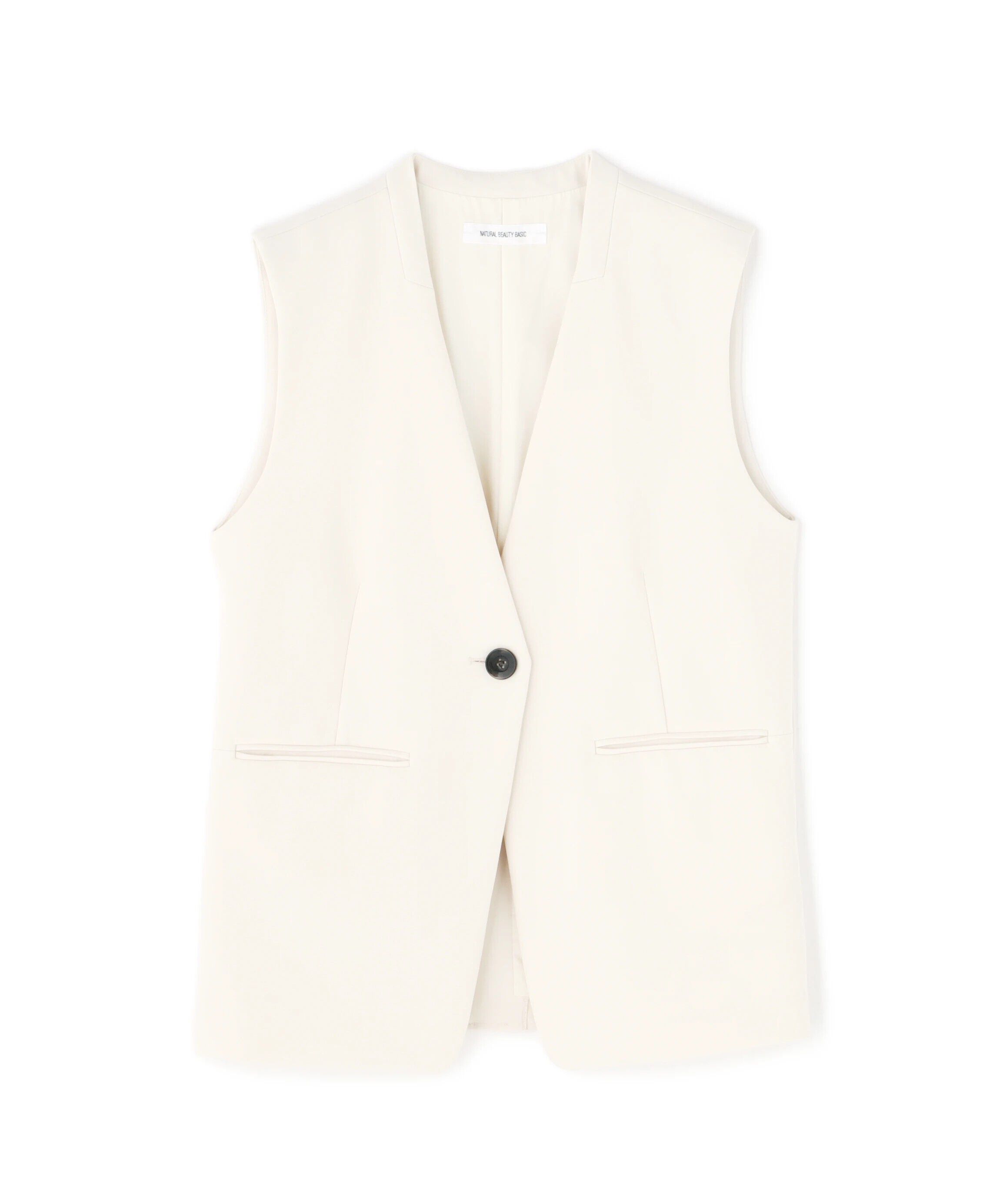  「ノーカラーミニマルジレ」|ブルゾン・スタジャン|