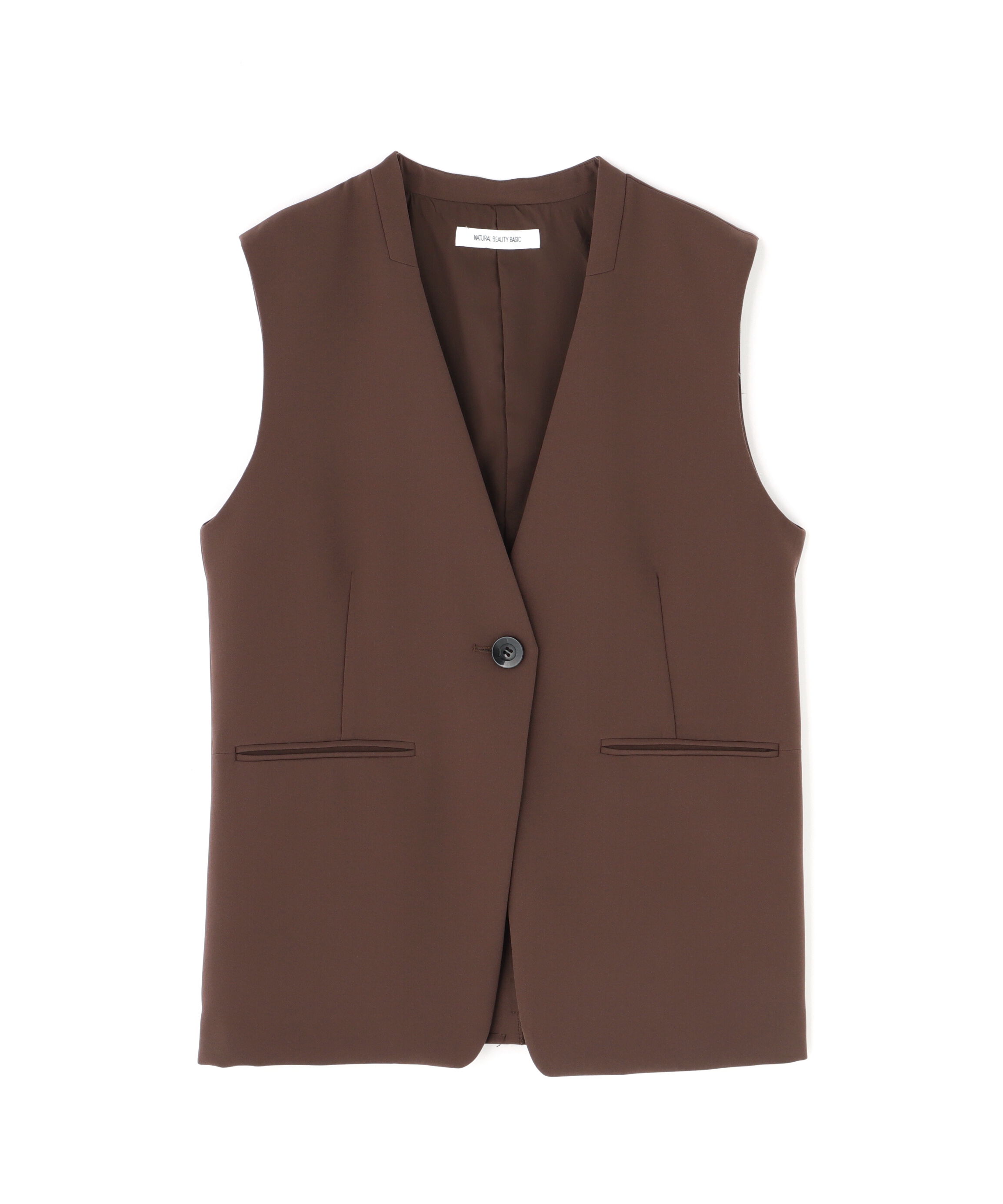  「ノーカラーミニマルジレ」|ブルゾン・スタジャン|