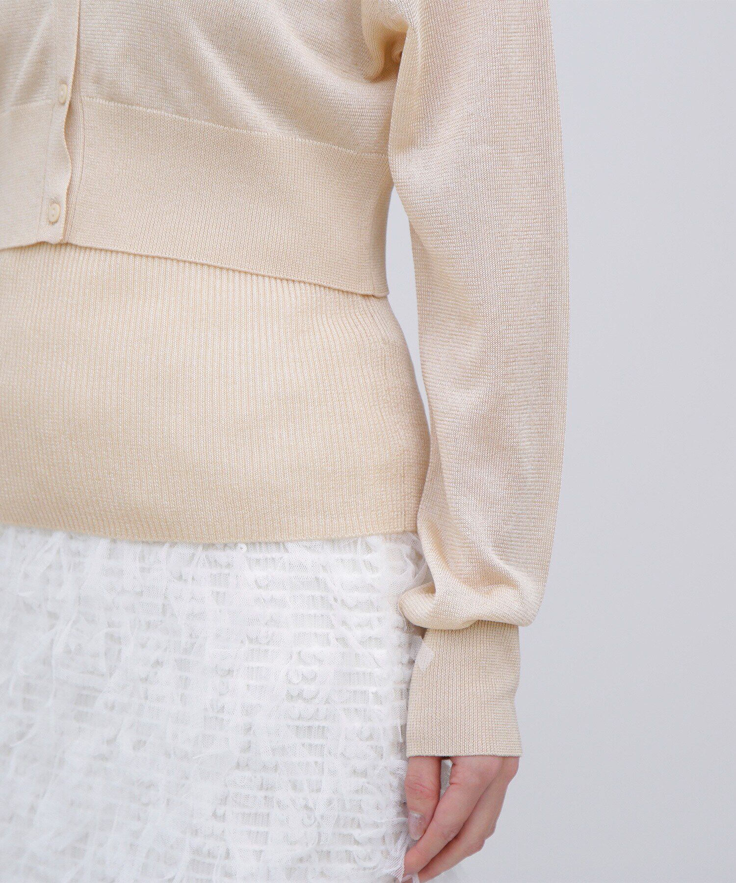  「オフショルクロップドアンサンブル」|ニット・セーター|