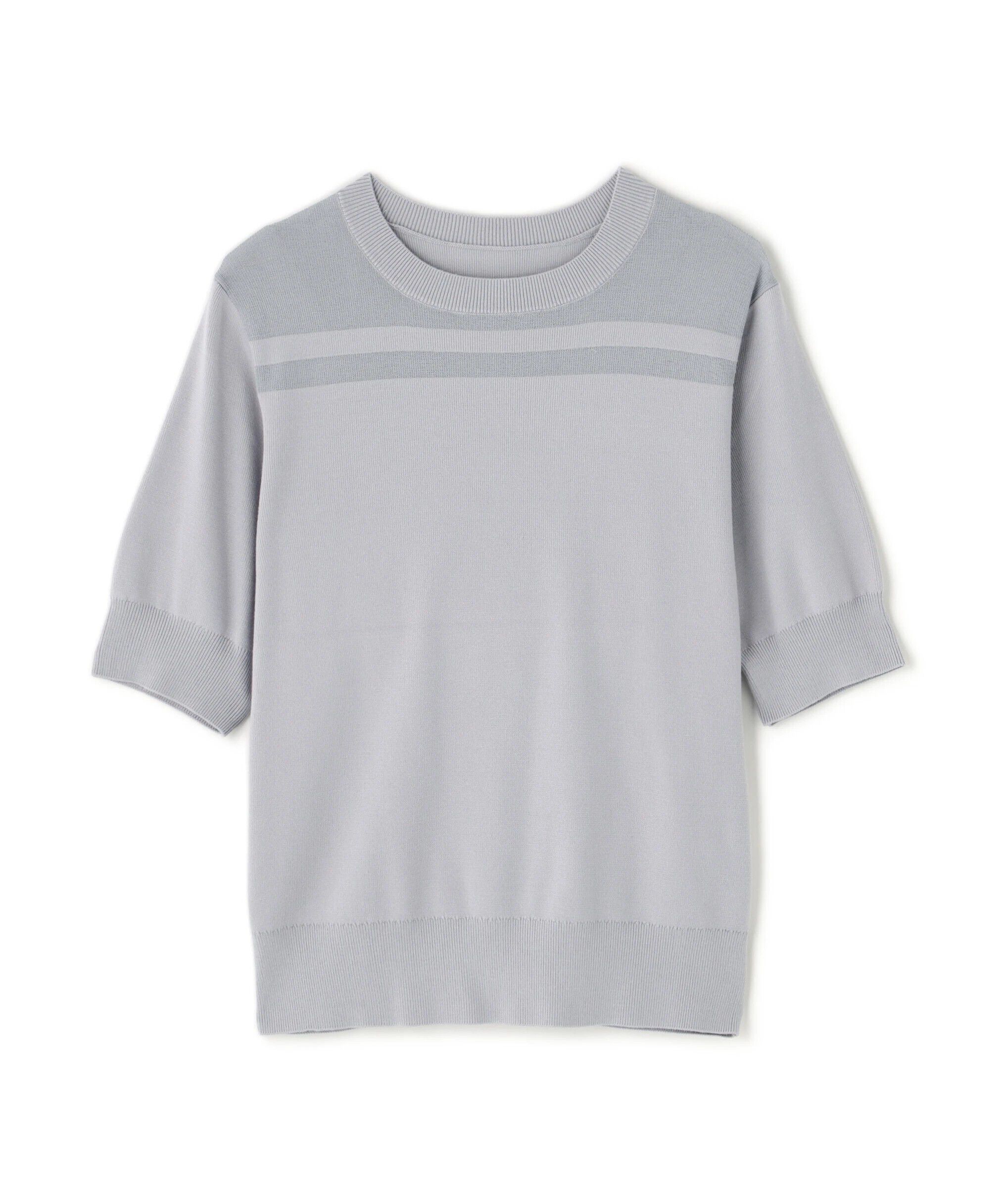  「シアー切替リブニット」|ニット・セーター|