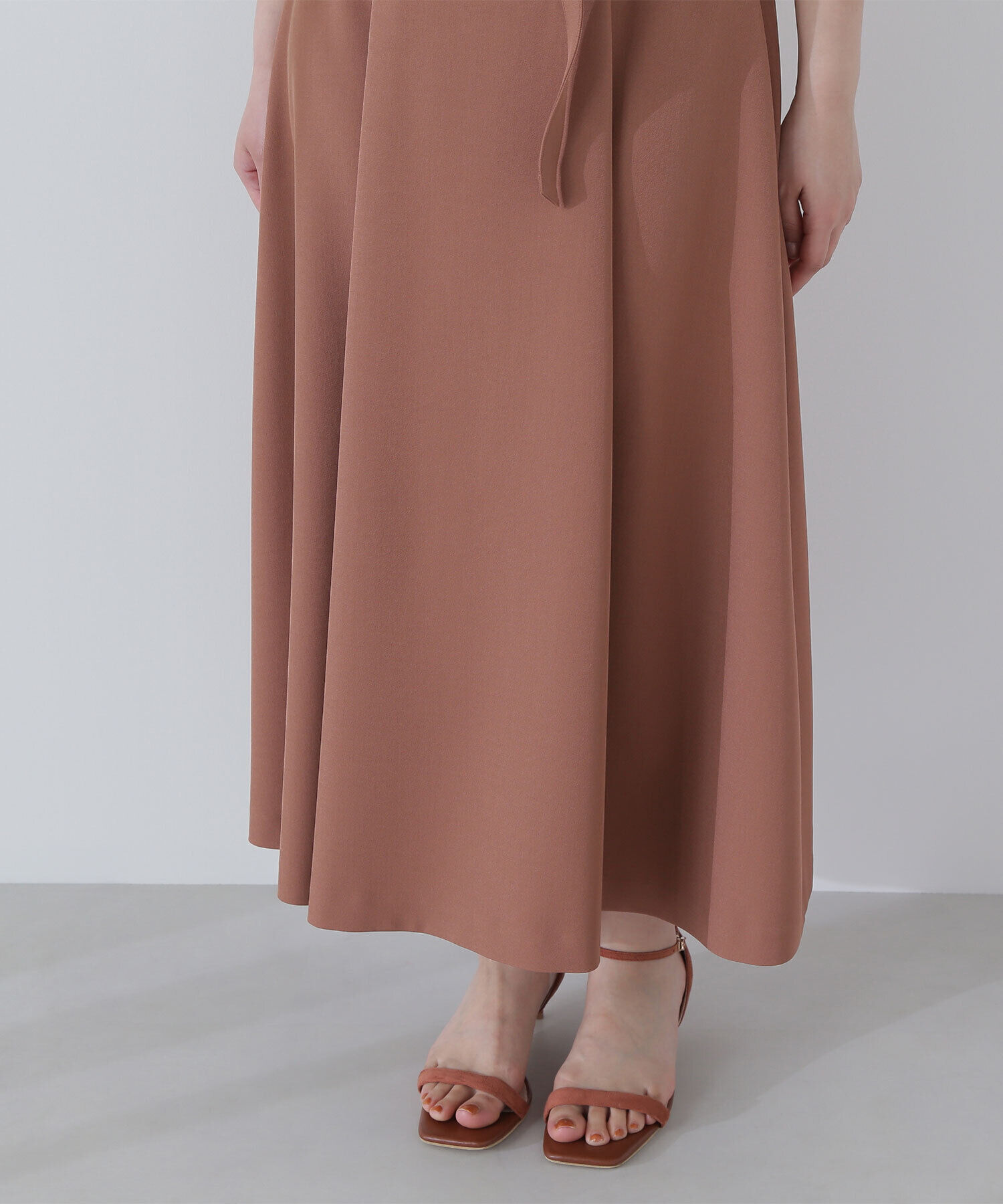  「ハイウエスト切替フレアスカート」|スカート|