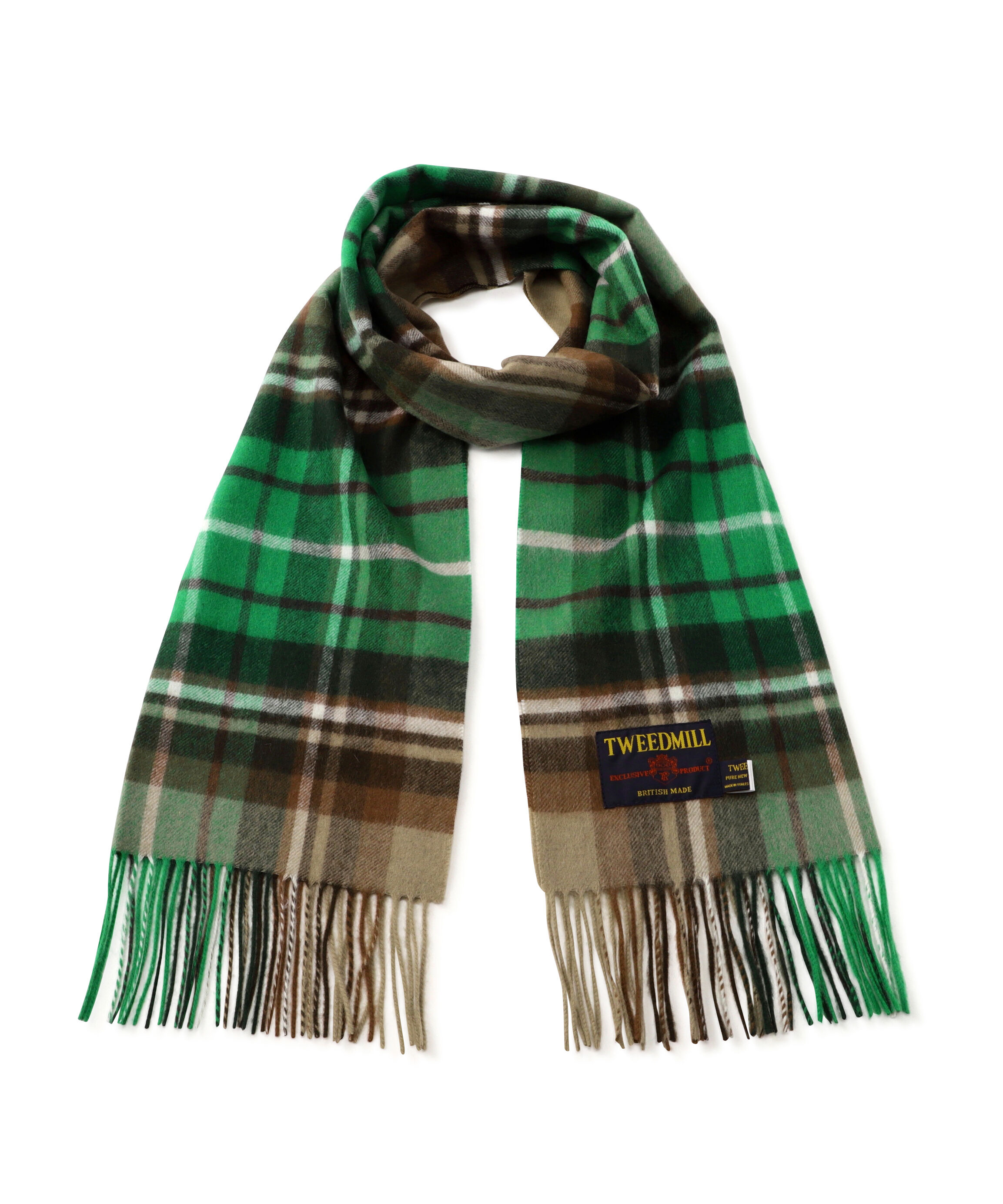  「TWEEDMILL チェックマフラー」|マフラー|グリーン