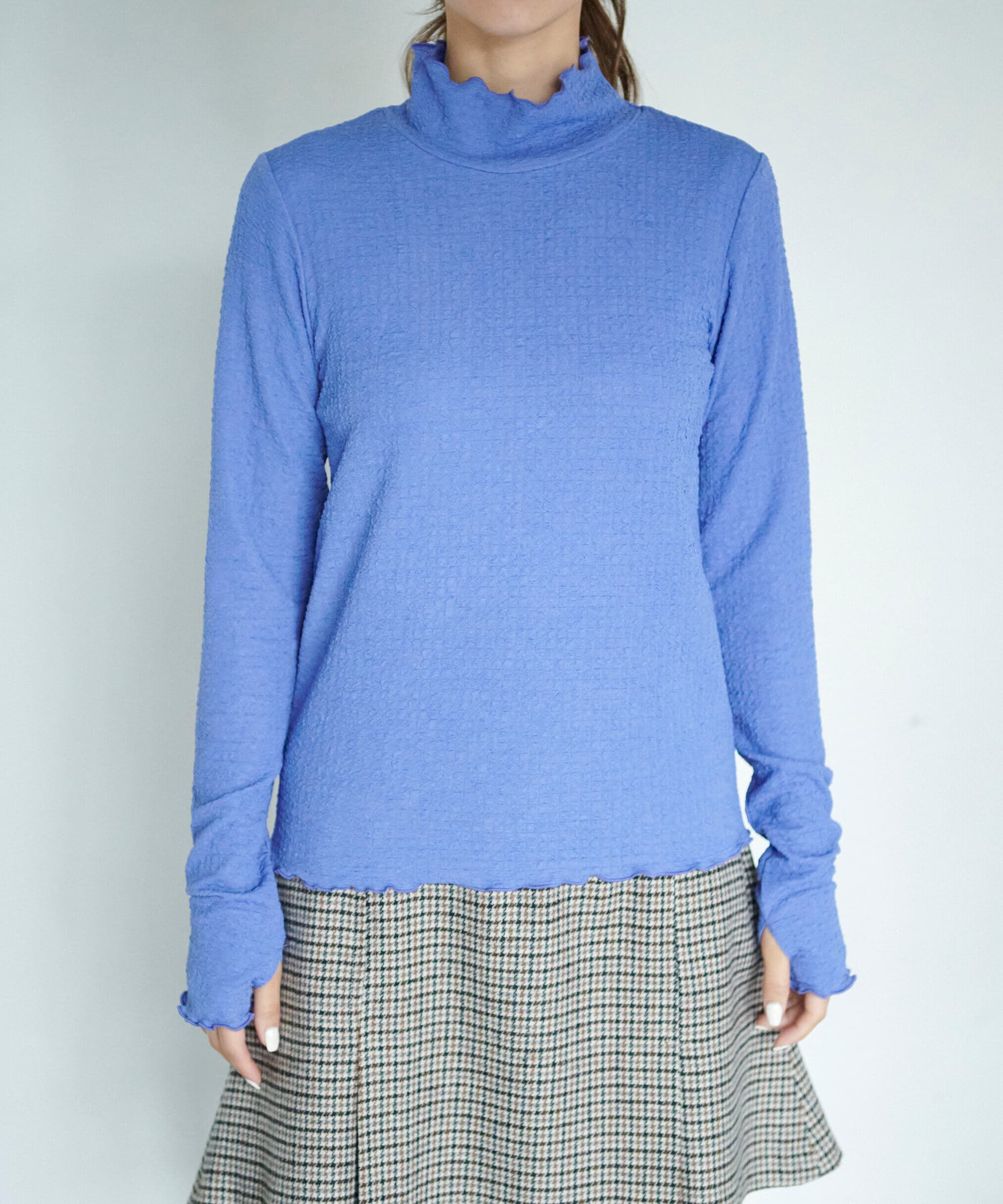  「ポコポコジャガードハイネックカットソー」|Tシャツ・カットソー|