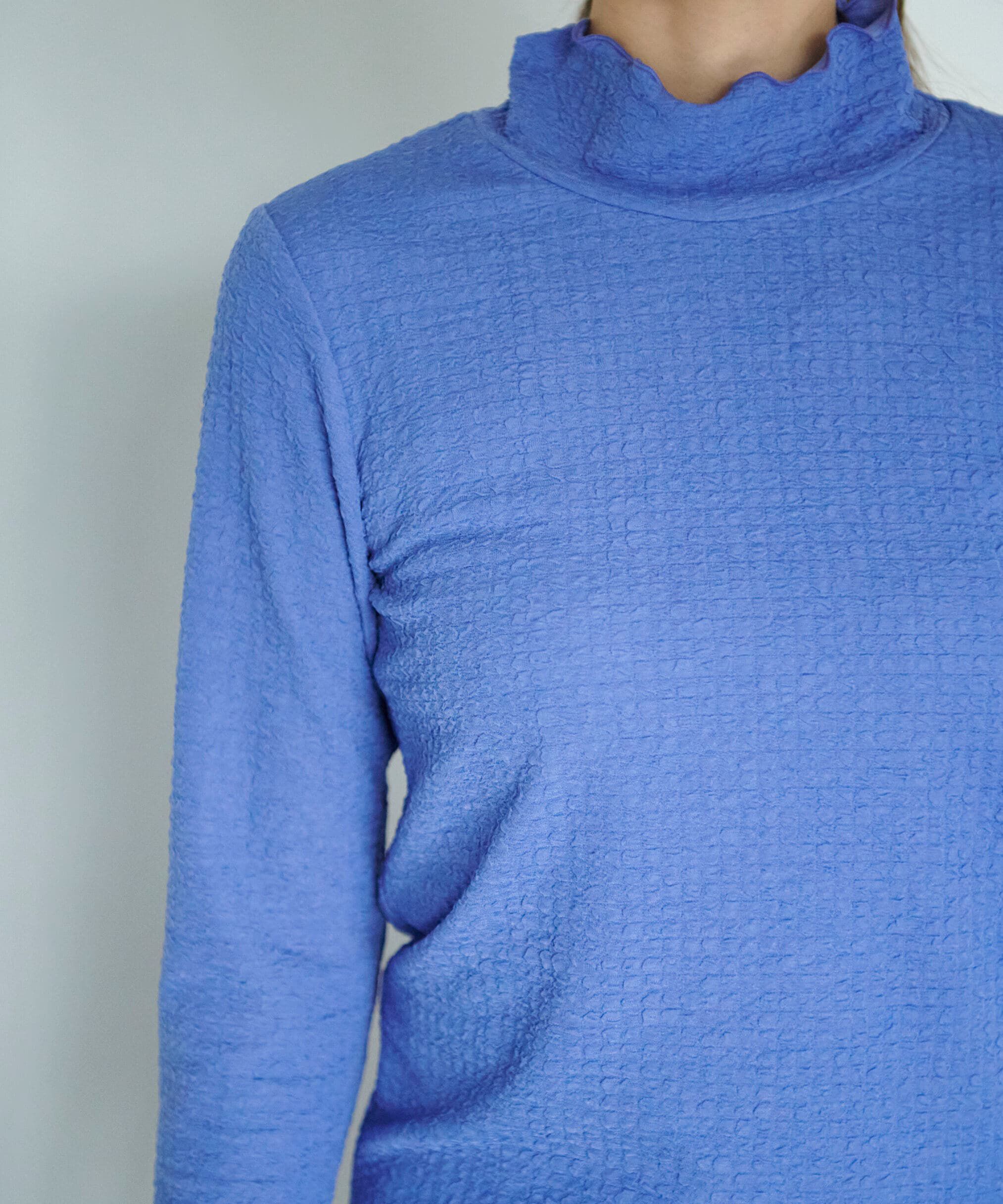  「ポコポコジャガードハイネックカットソー」|Tシャツ・カットソー|