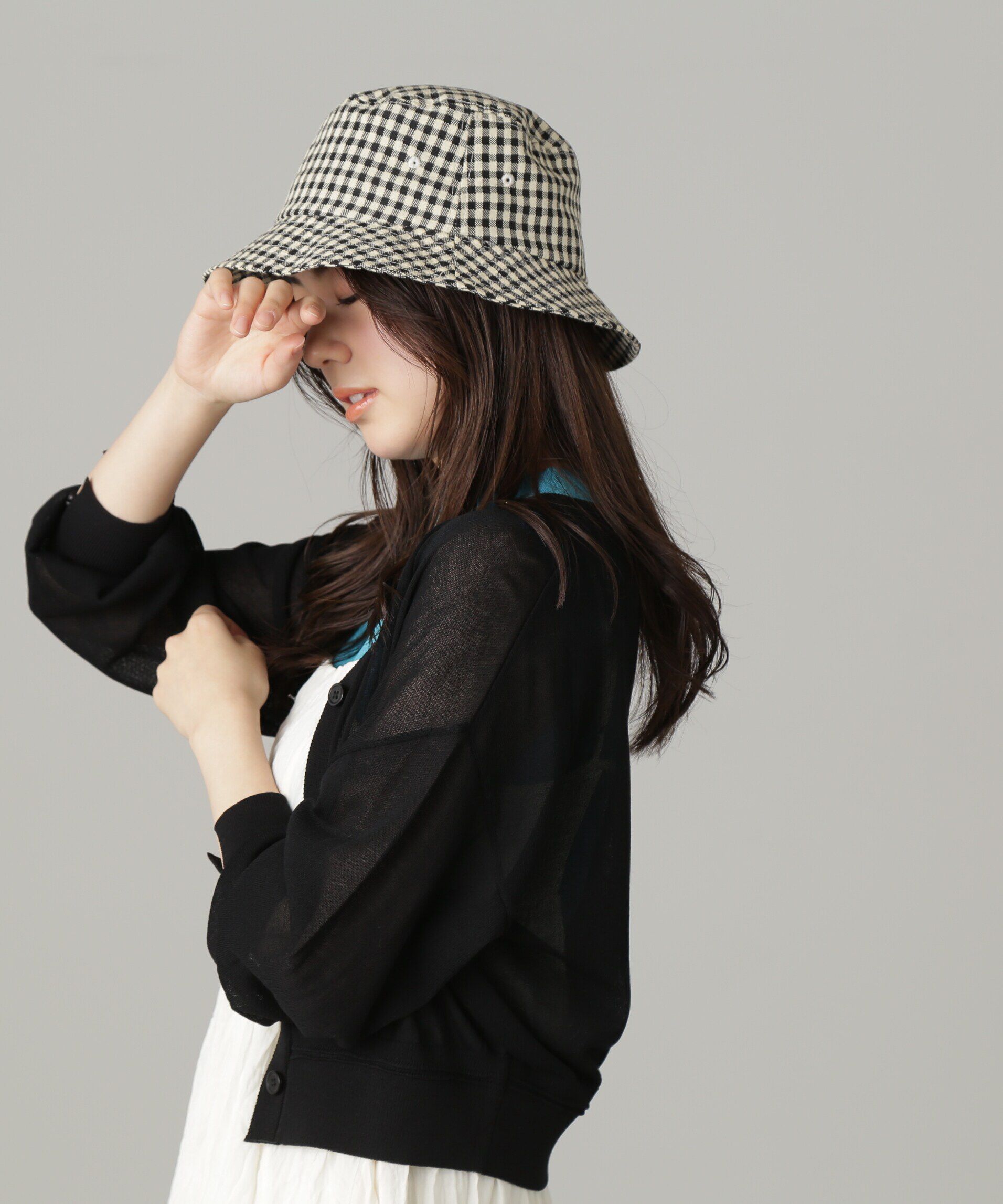  「［ピンクカラーWEB限定］シアー短丈カーディガン」|ニット・セーター|