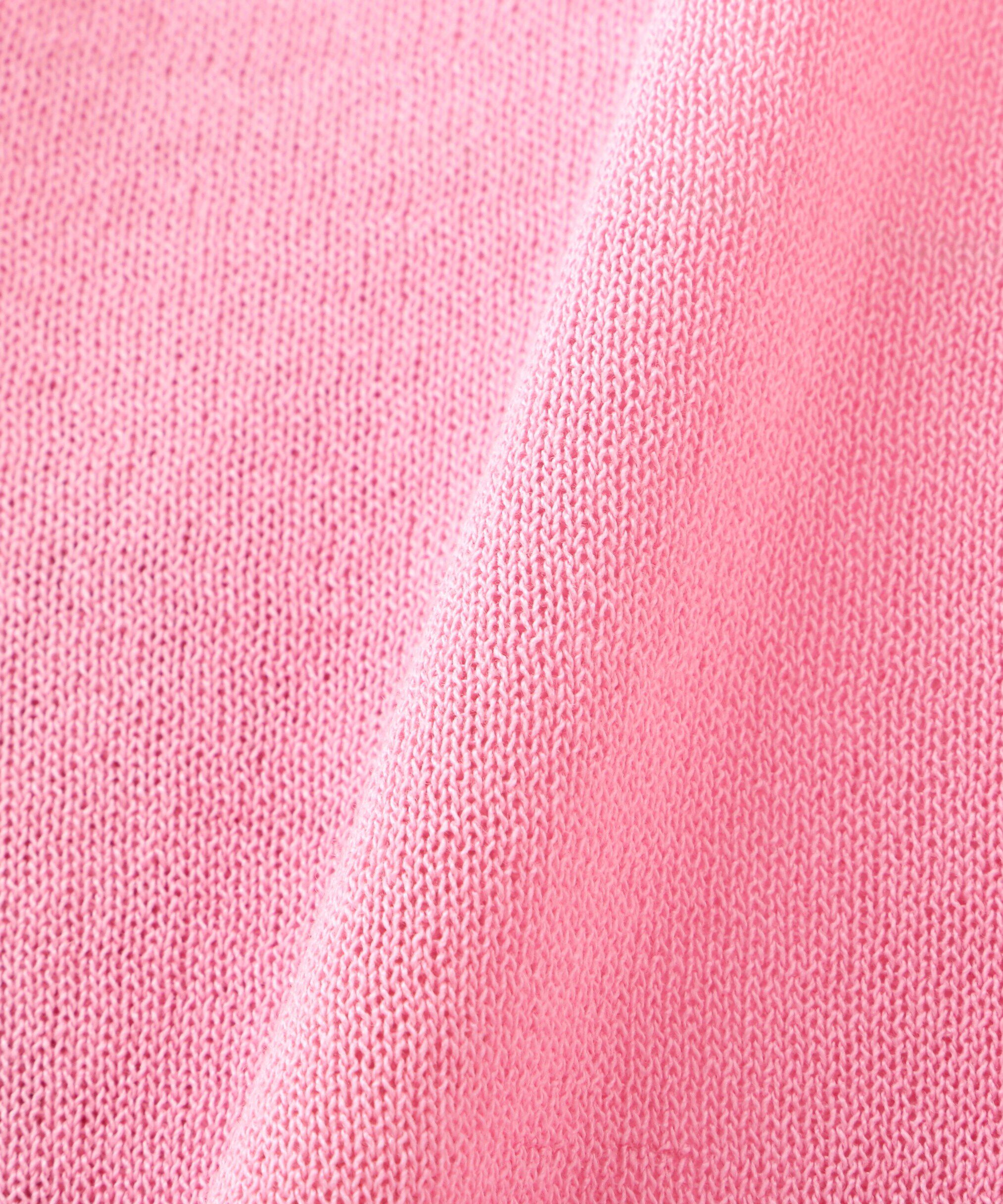  「［ピンクカラーWEB限定］シアー短丈カーディガン」|ニット・セーター|