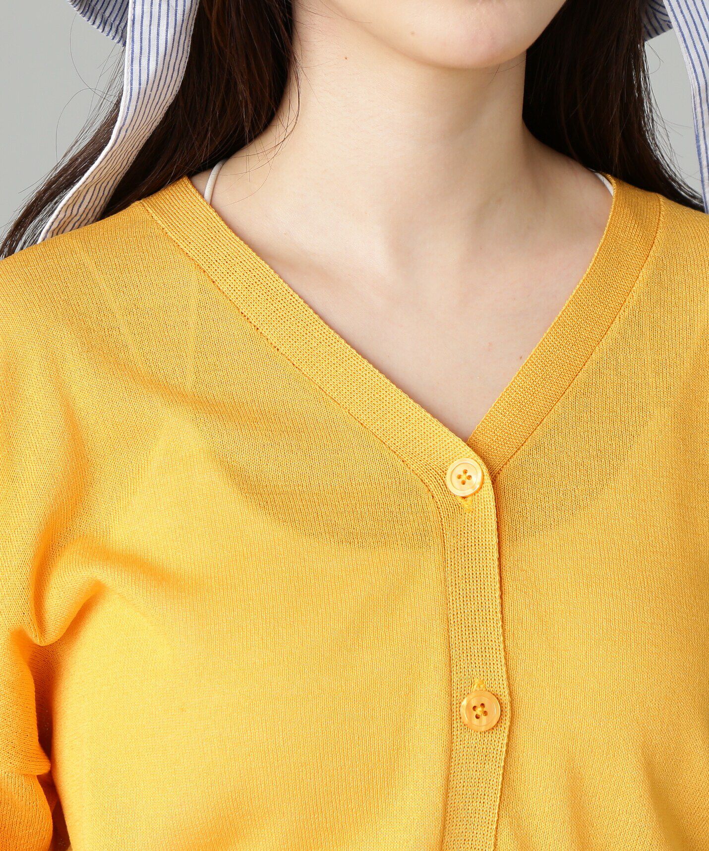  「［ピンクカラーWEB限定］シアー短丈カーディガン」|ニット・セーター|