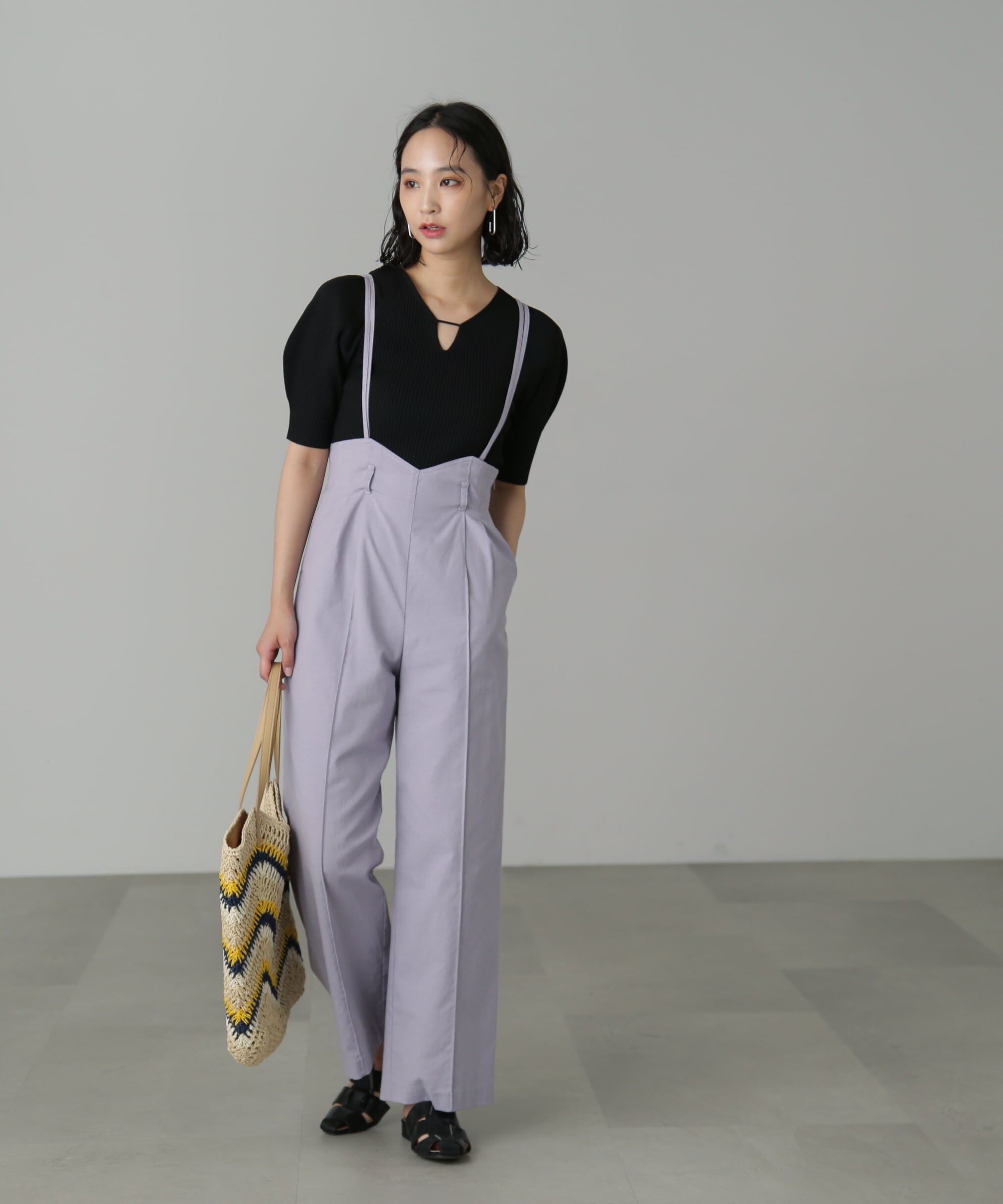  「キーネックリブニット」|ニット・セーター|