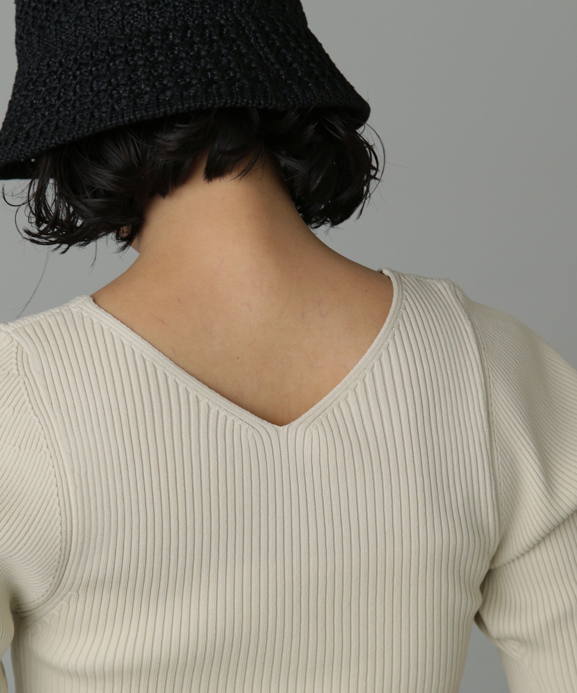  「キーネックリブニット」|ニット・セーター|