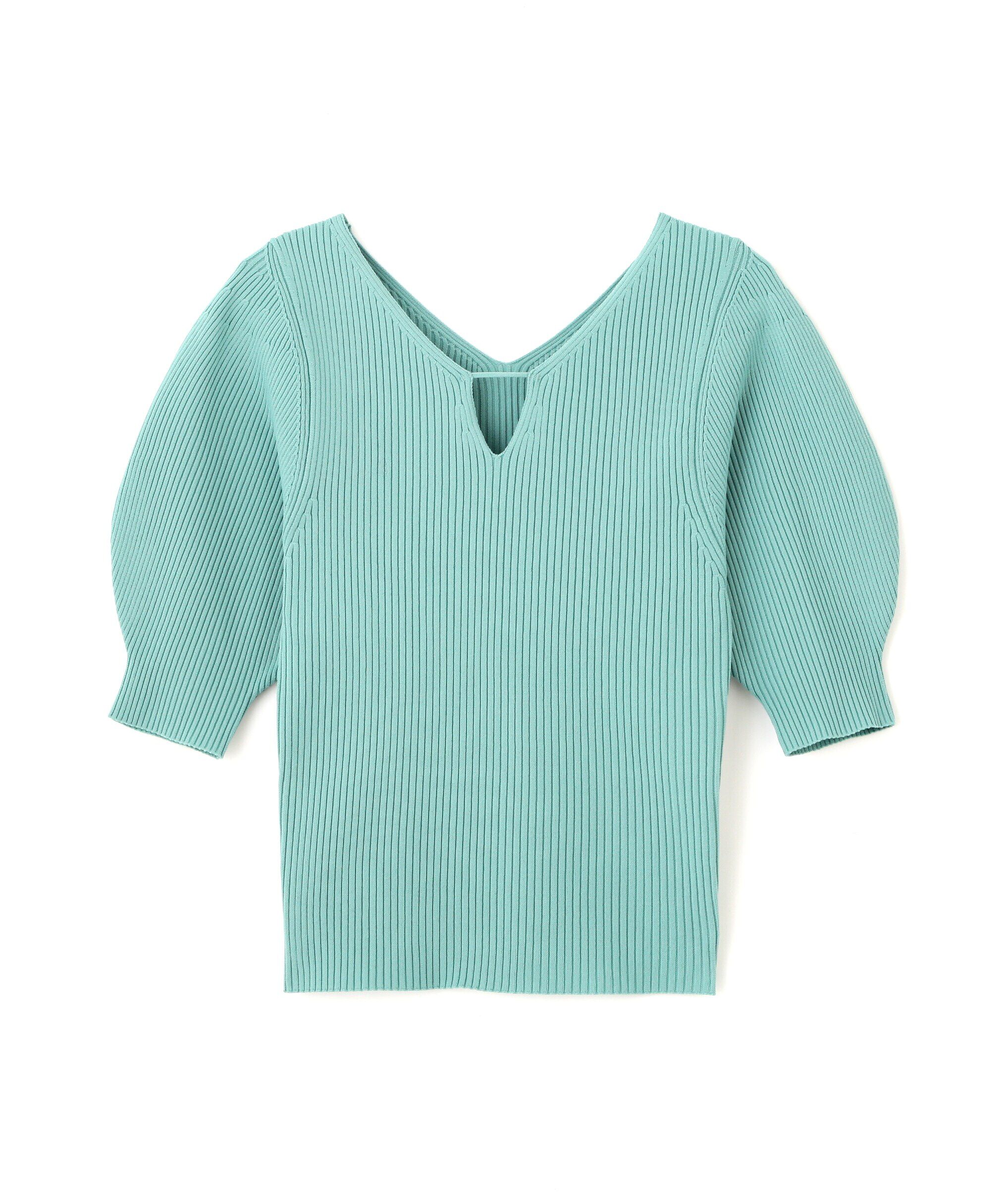  「キーネックリブニット」|ニット・セーター|