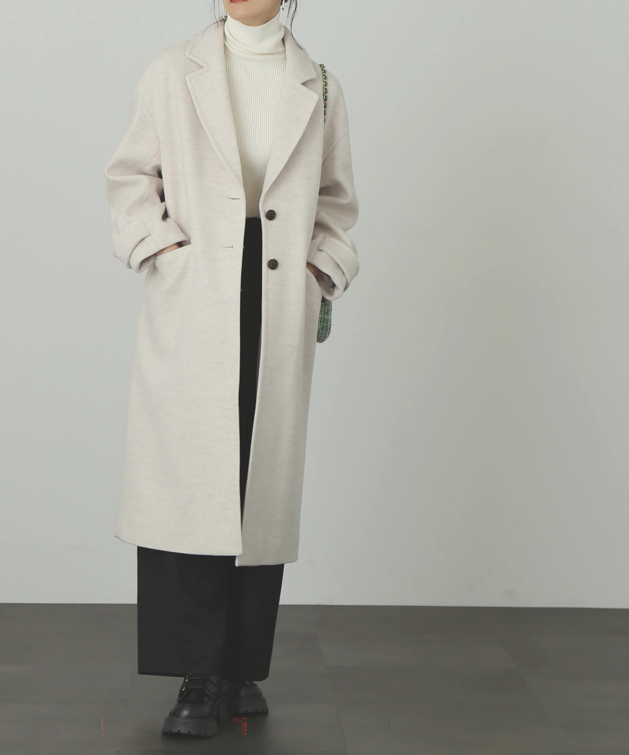  「[低身長サイズ/Sシリーズ]メルトンルーズチェスターロングコート」|その他|