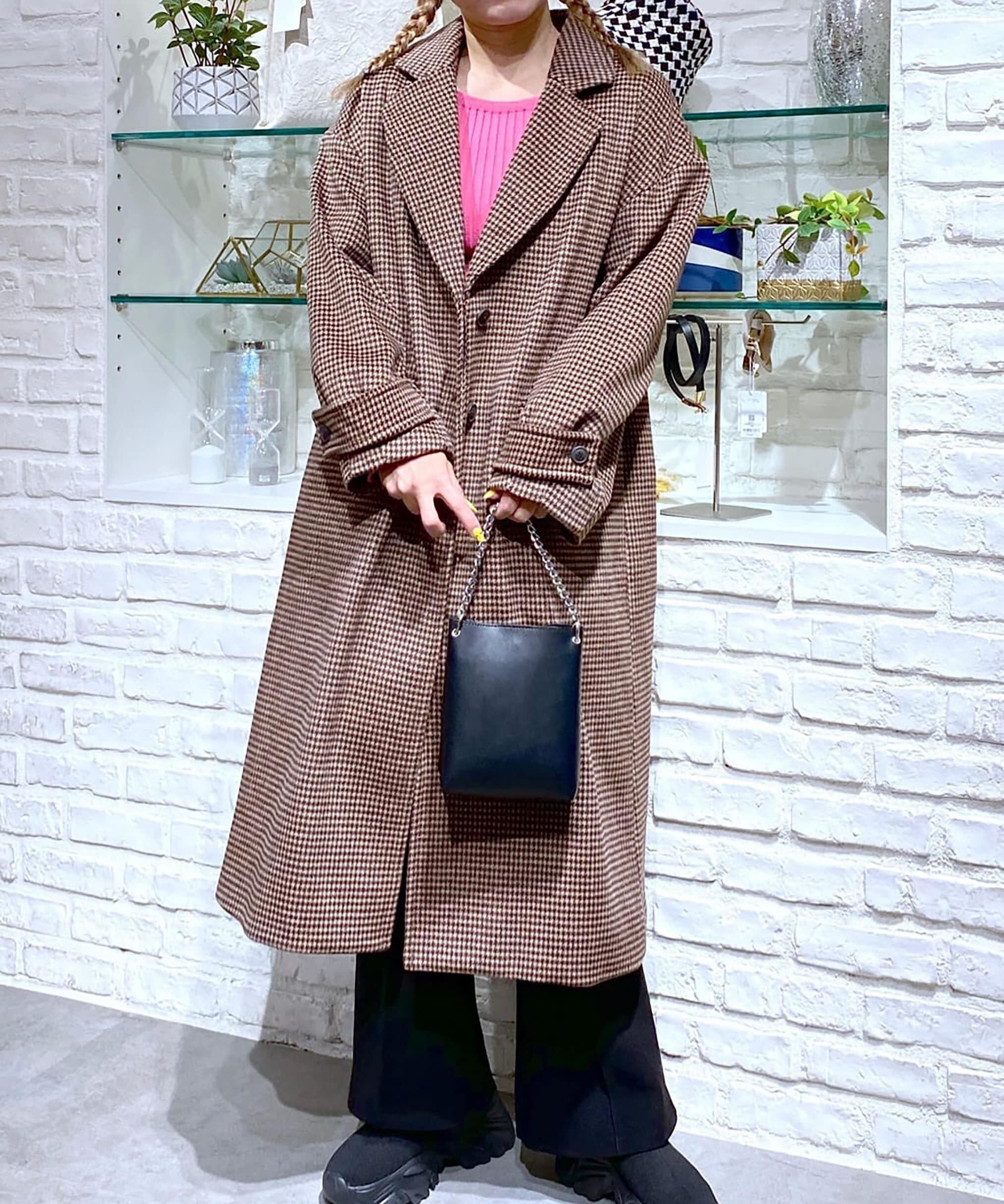  「[低身長サイズ/Sシリーズ]メルトンルーズチェスターロングコート」|その他|