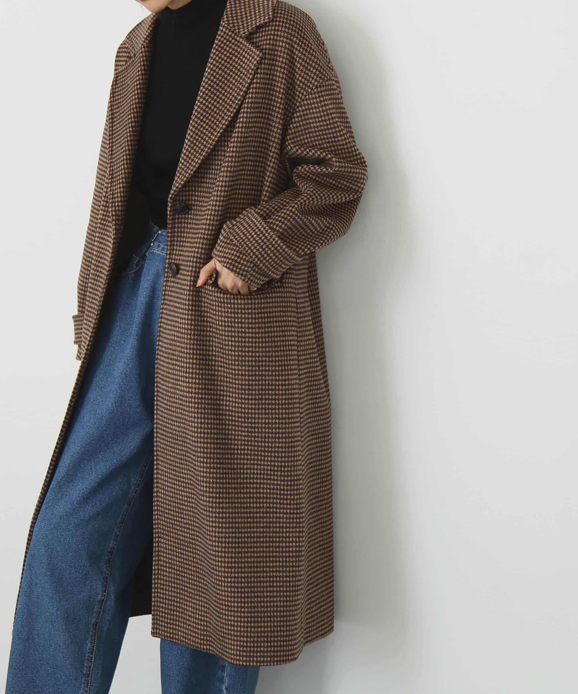  「[低身長サイズ/Sシリーズ]メルトンルーズチェスターロングコート」|その他|