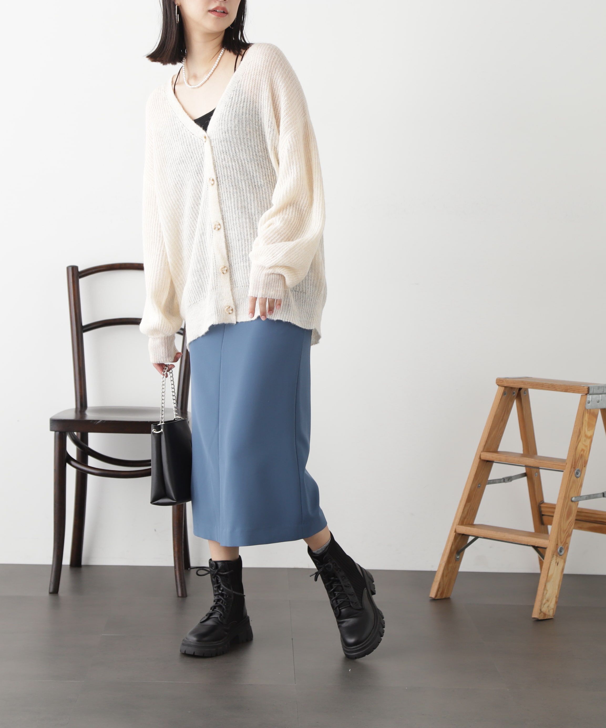  「シアーモヘヤライクニットカーディガン」|ニット・セーター|