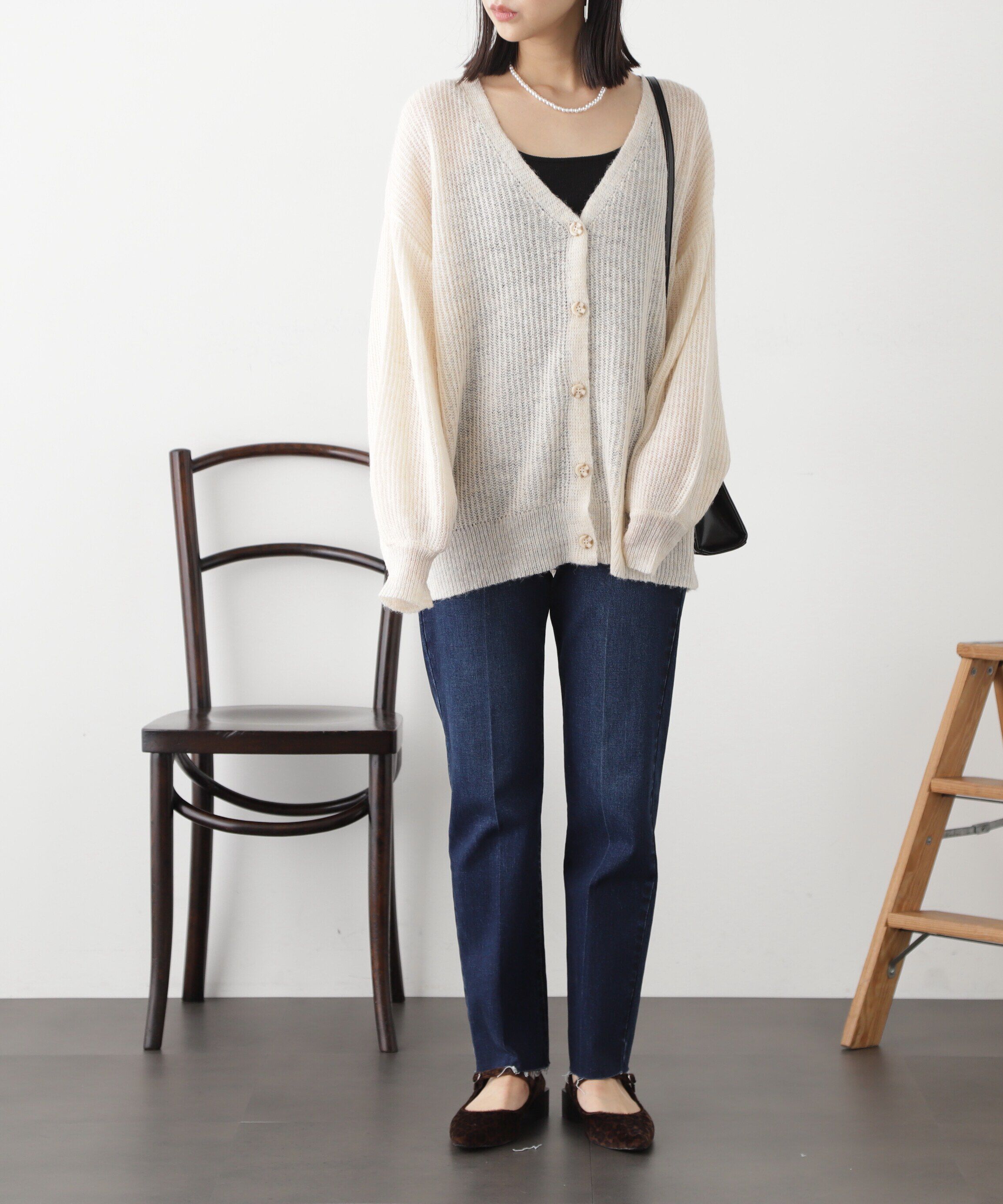  「シアーモヘヤライクニットカーディガン」|ニット・セーター|
