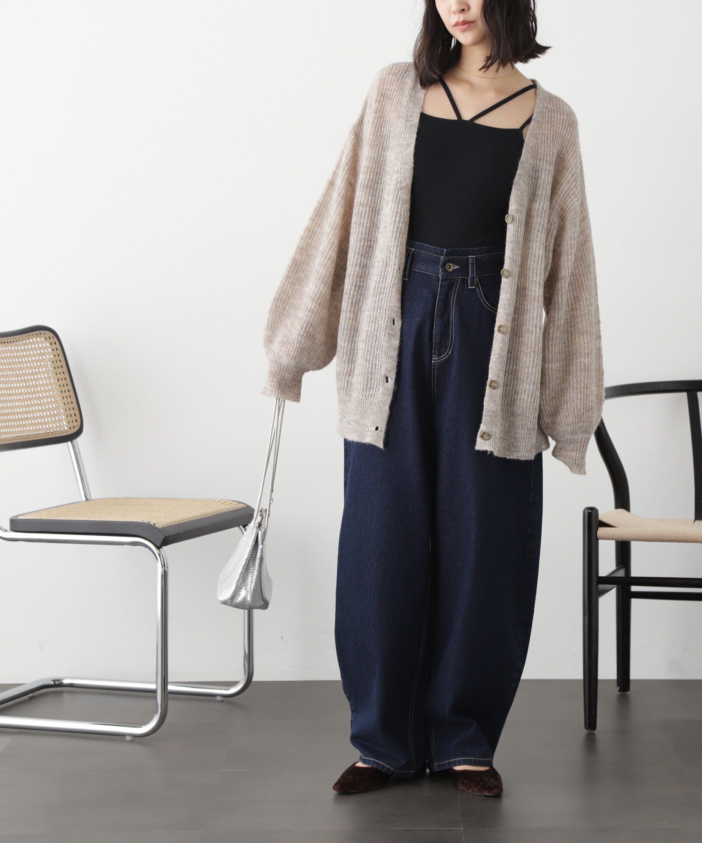  「シアーモヘヤライクニットカーディガン」|ニット・セーター|