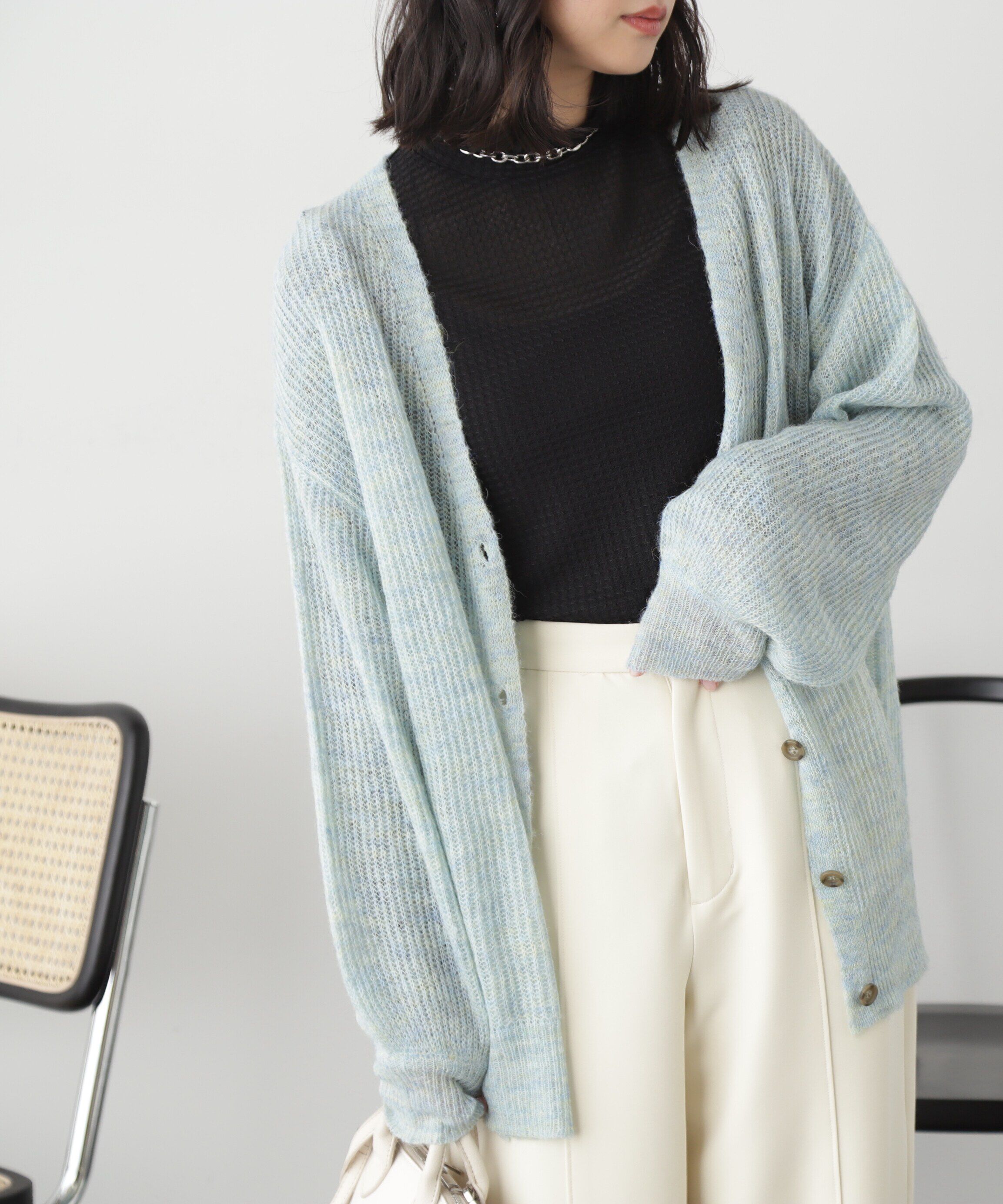  「シアーモヘヤライクニットカーディガン」|ニット・セーター|