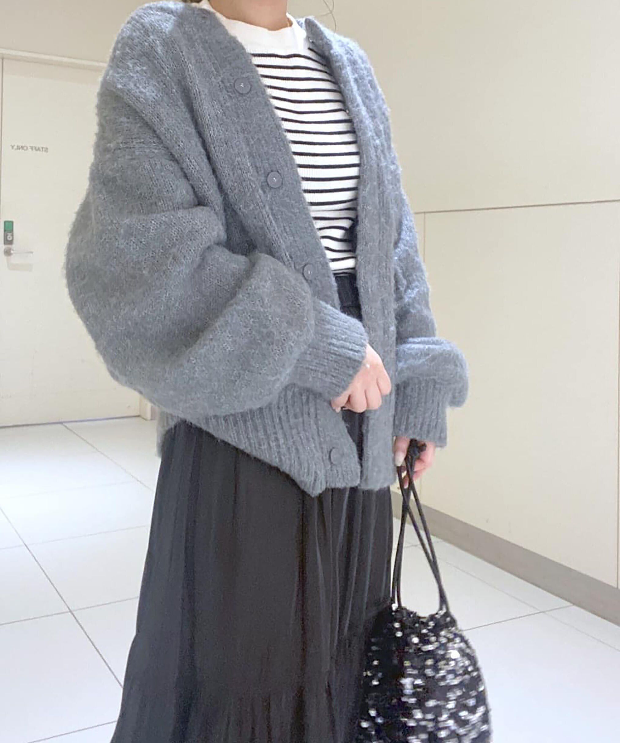  「ミックス起毛裏付きニットジャケット」|ニット・セーター|